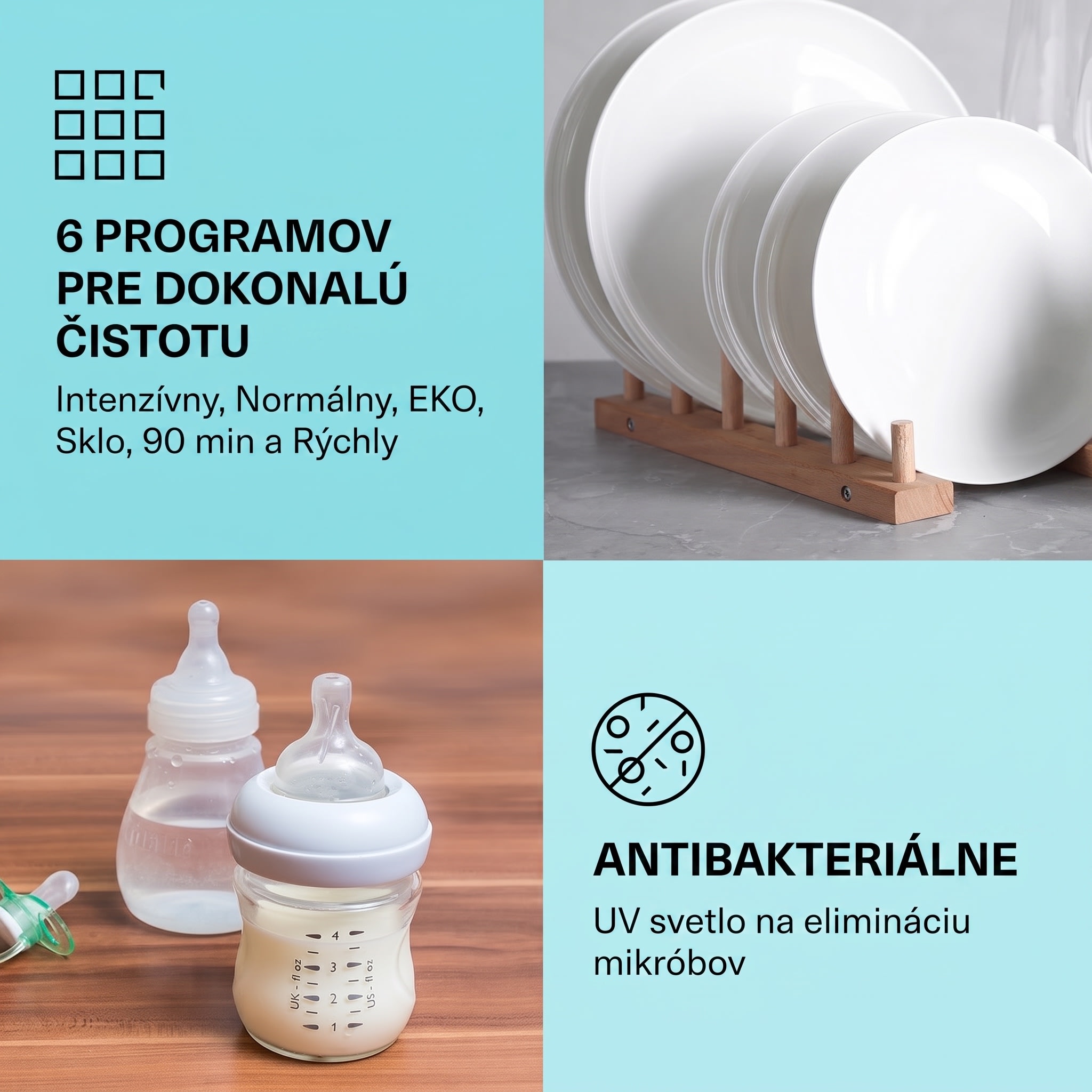 Klarstein Amazonia TT 8, umývačka riadu, 1620 W, UV-svetlo, voľne stojaca/na zabudovanie – Obrázok 3