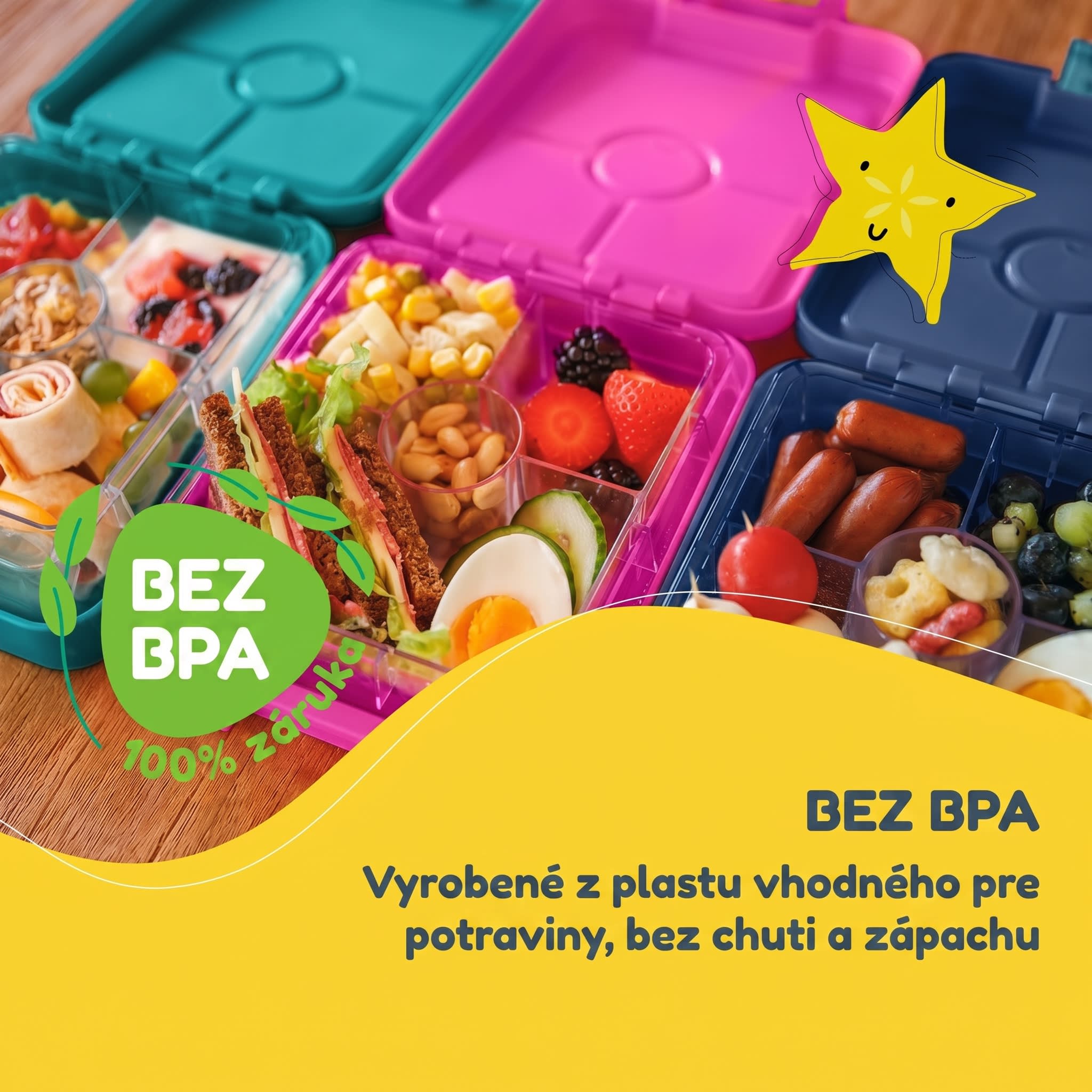 Klarstein schmatzfatz easy Snackbox 4 priehradky 18 x 15 x 5 cm – Obrázok 2