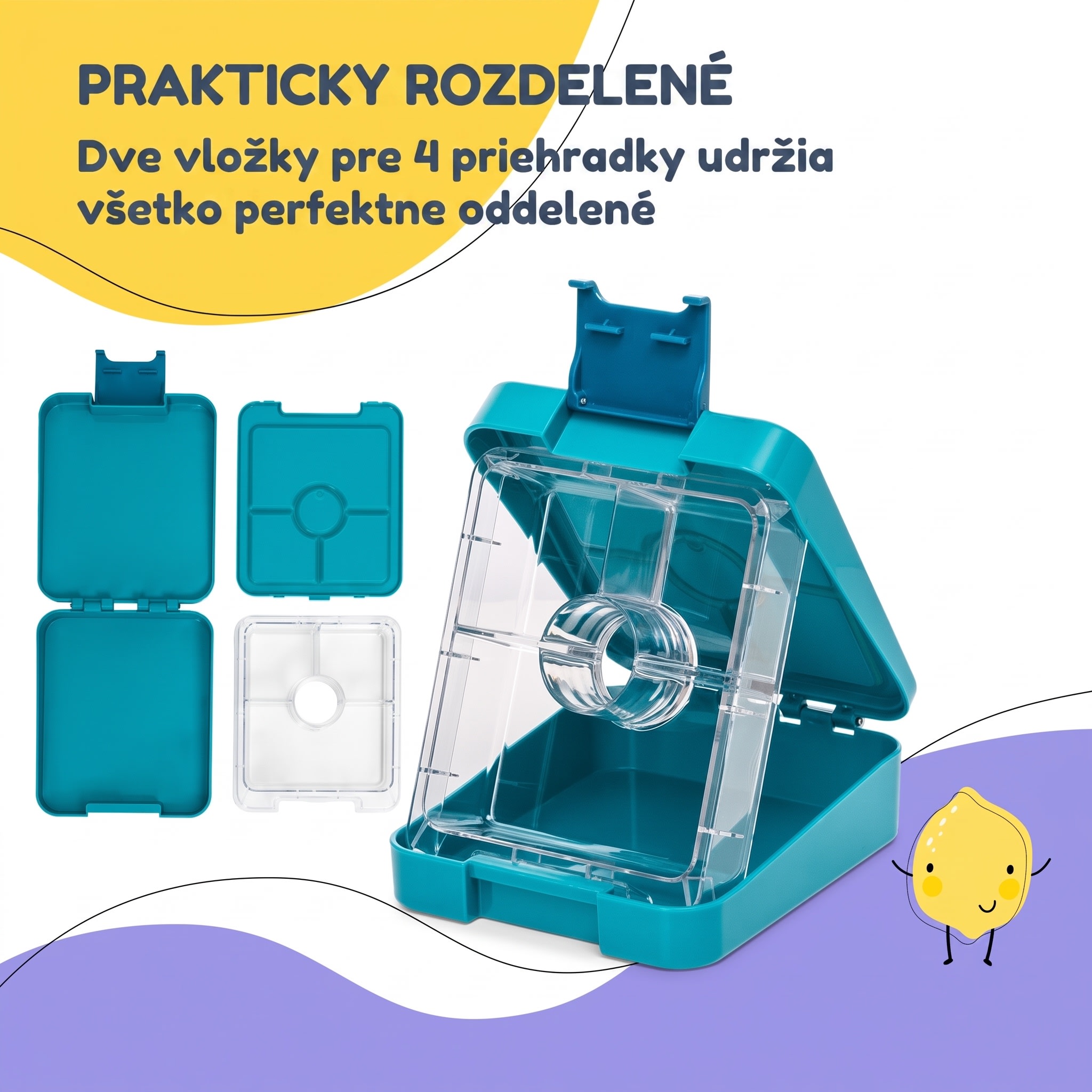 Klarstein schmatzfatz easy Snackbox 4 priehradky 18 x 15 x 5 cm – Obrázok 4