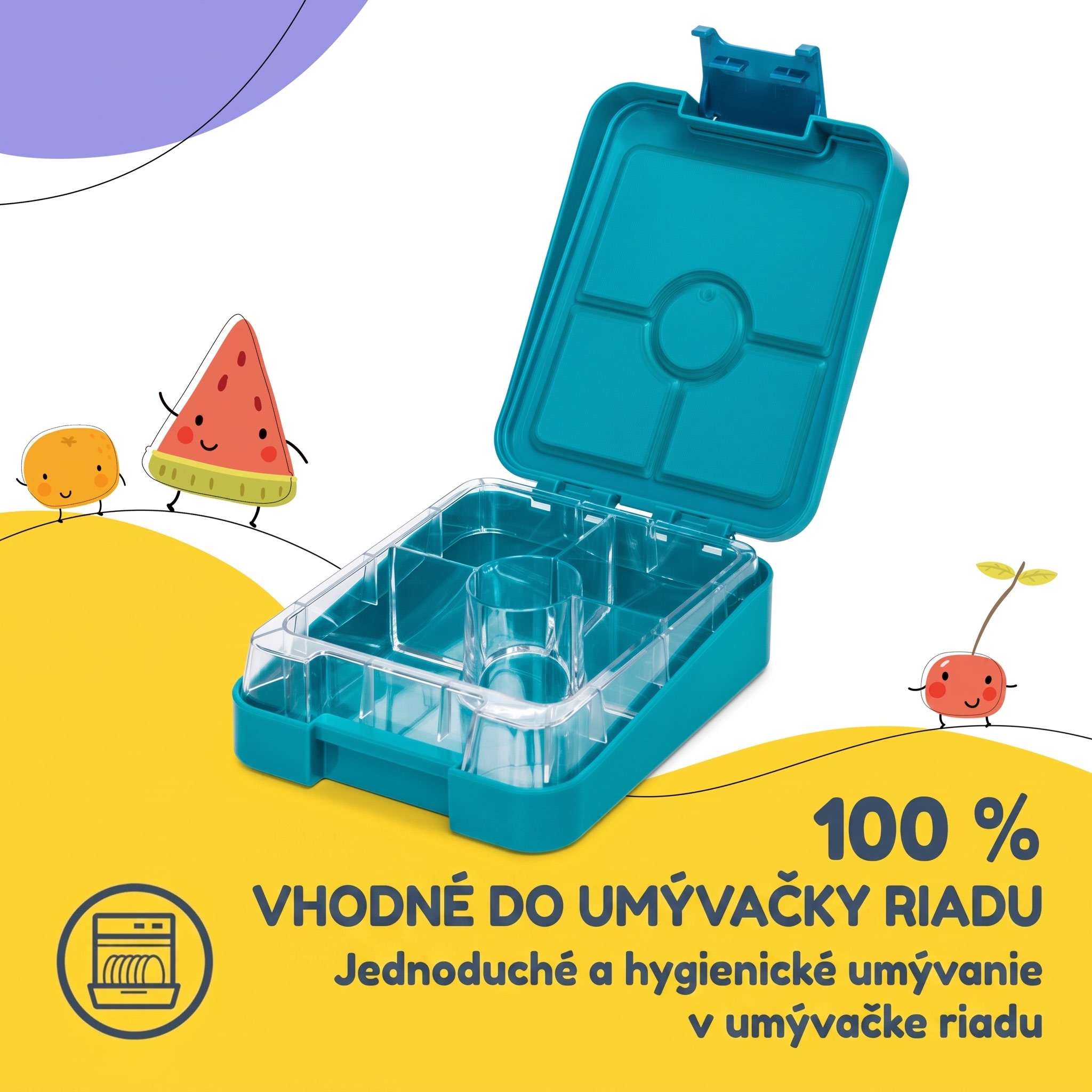 Klarstein schmatzfatz easy Snackbox 4 priehradky 18 x 15 x 5 cm – Obrázok 5