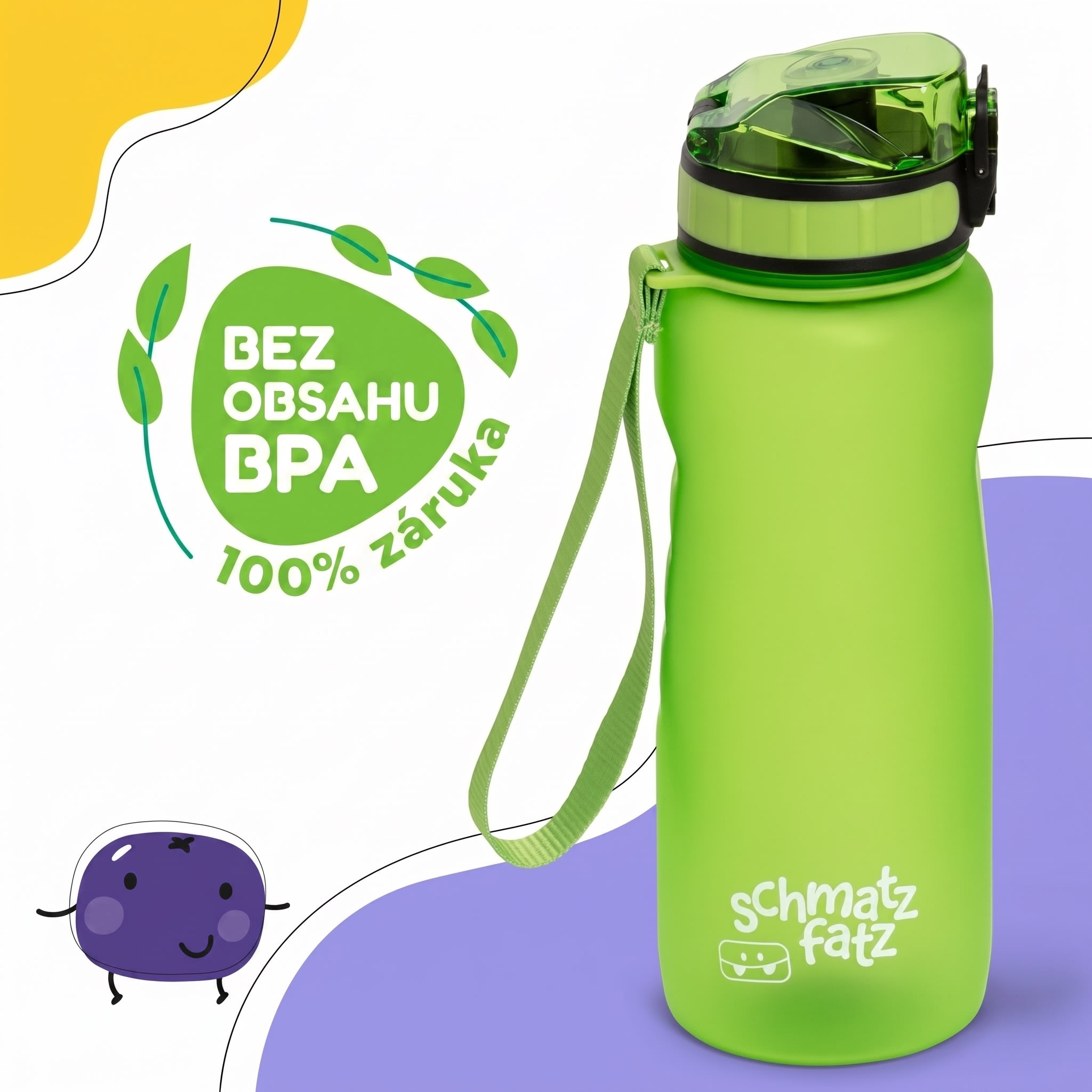 Klarstein Schmatzfatz Wakaba fľaša na pitie | 800 ml | Tritan | Popruh na prenášanie | Bez BPA – Obrázok 2