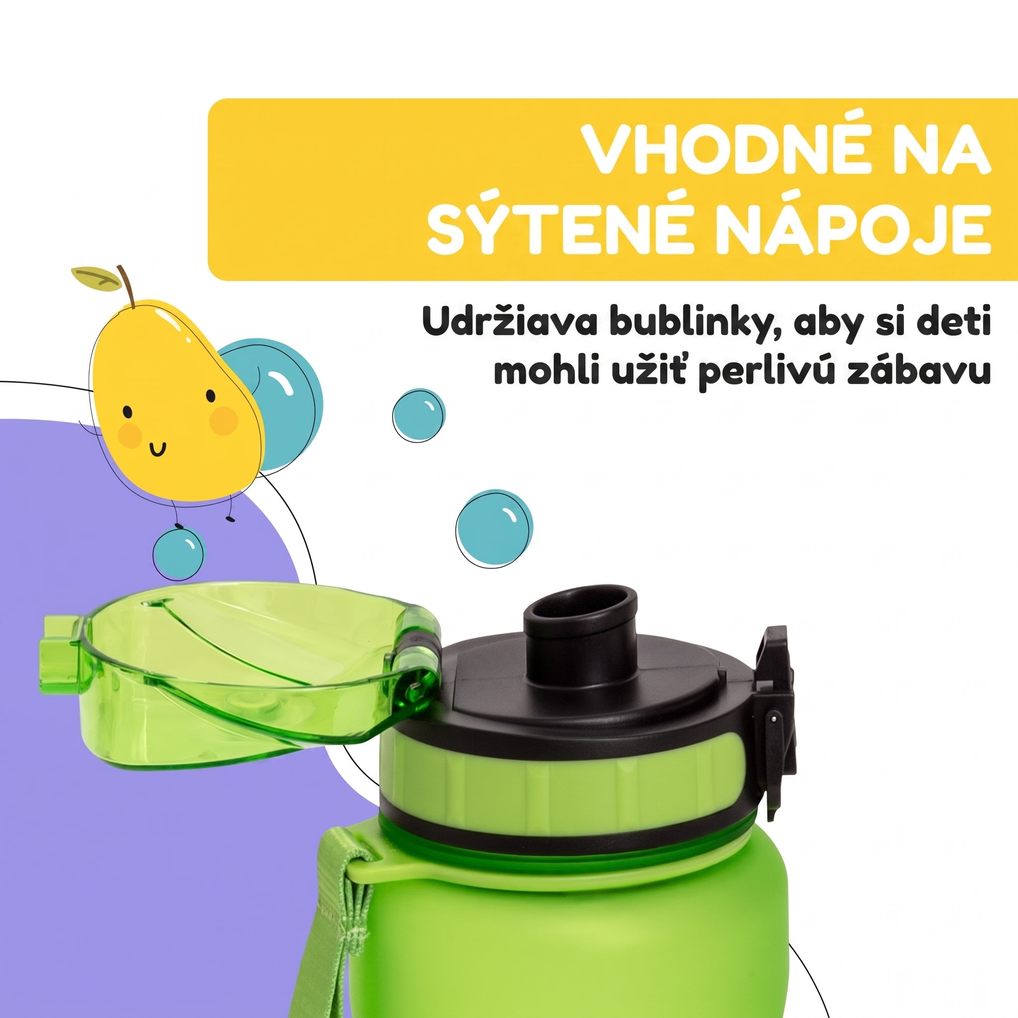 Klarstein Schmatzfatz Wakaba fľaša na pitie | 800 ml | Tritan | Popruh na prenášanie | Bez BPA – Obrázok 5