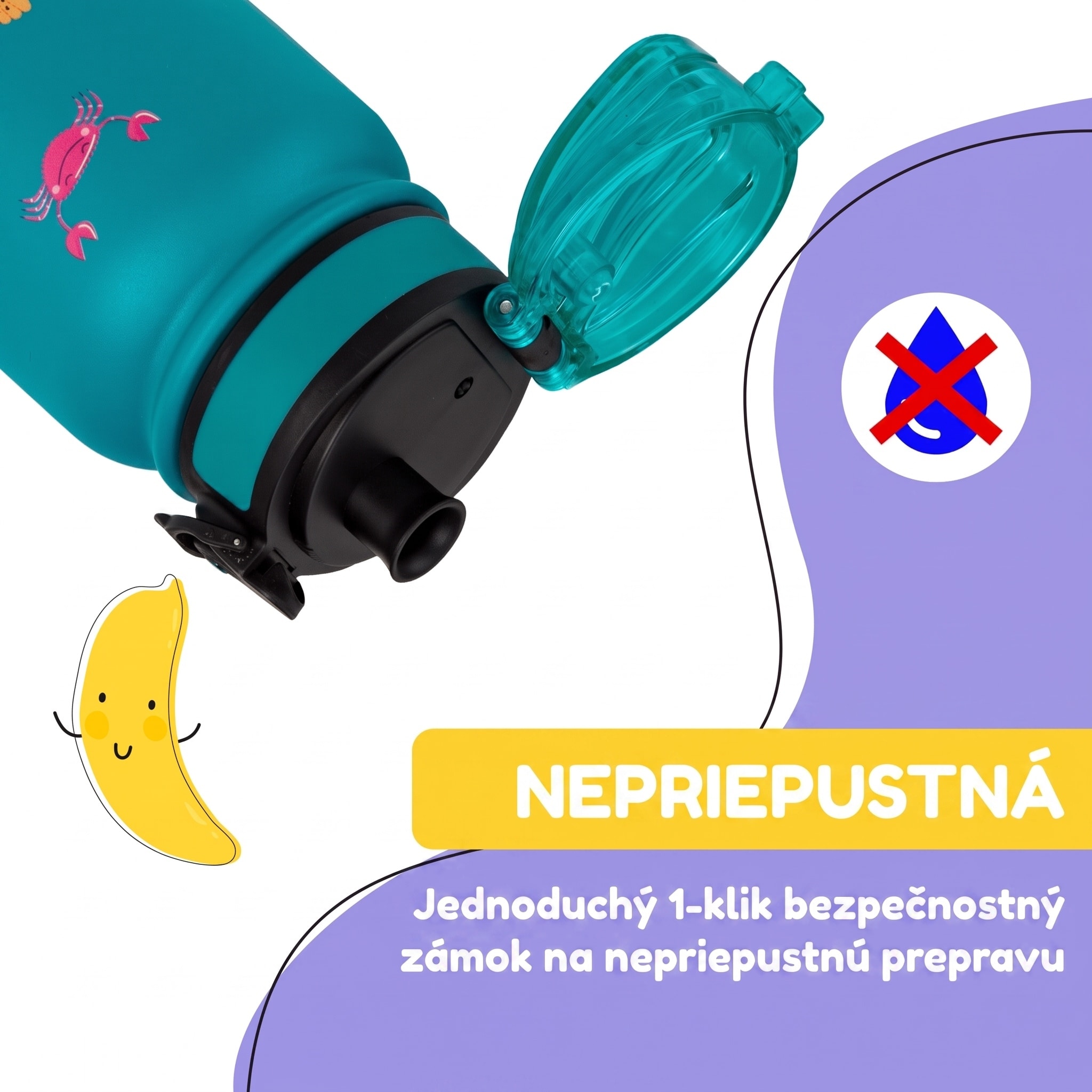 Klarstein schmatzfatz detská izolovaná fľaša na pitie 550 ml nerezová oceľ | ABS | BPA-free – Obrázok 3