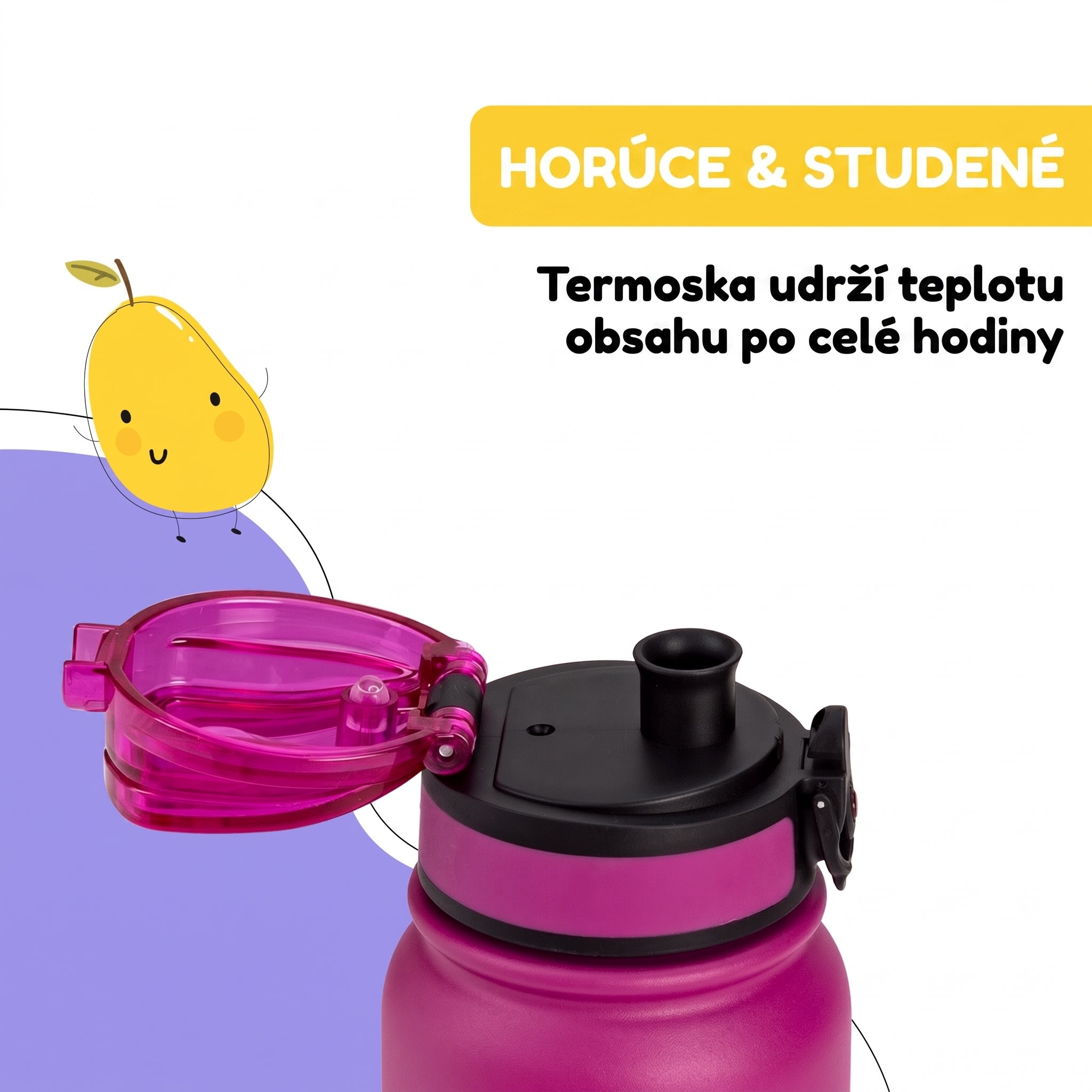 Klarstein schmatzfatz detská izolovaná fľaša na pitie 550 ml nerezová oceľ | ABS | BPA-free – Obrázok 5