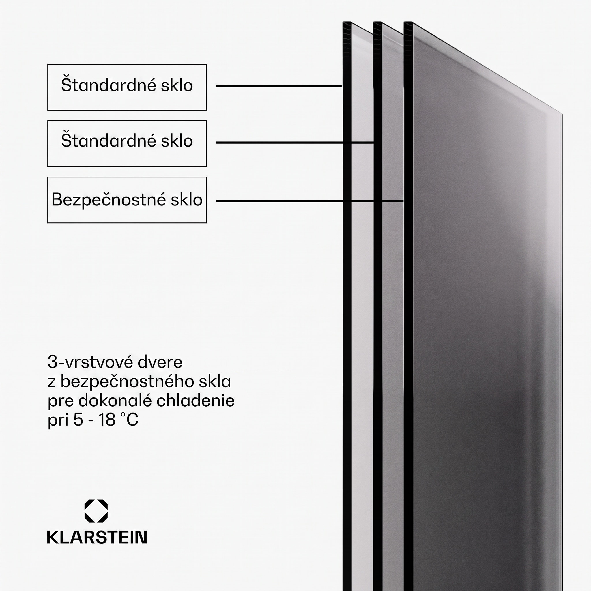 Klarstein Shiraz 8 Uno, vinotéka, 8 fliaš, 8-18°C, dotykové ovládanie – Obrázok 4