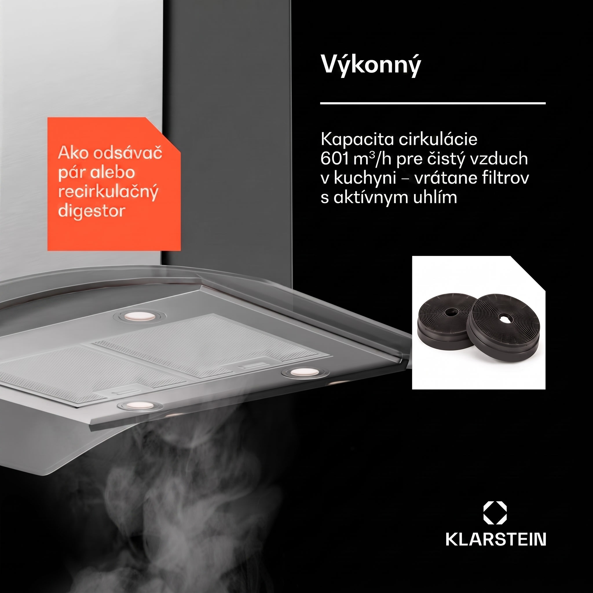Klarstein Colette, digestor, 90 cm, 601 m³/h, energetická trieda A, ušľachtilá oceľ, strieborný – Obrázok 3