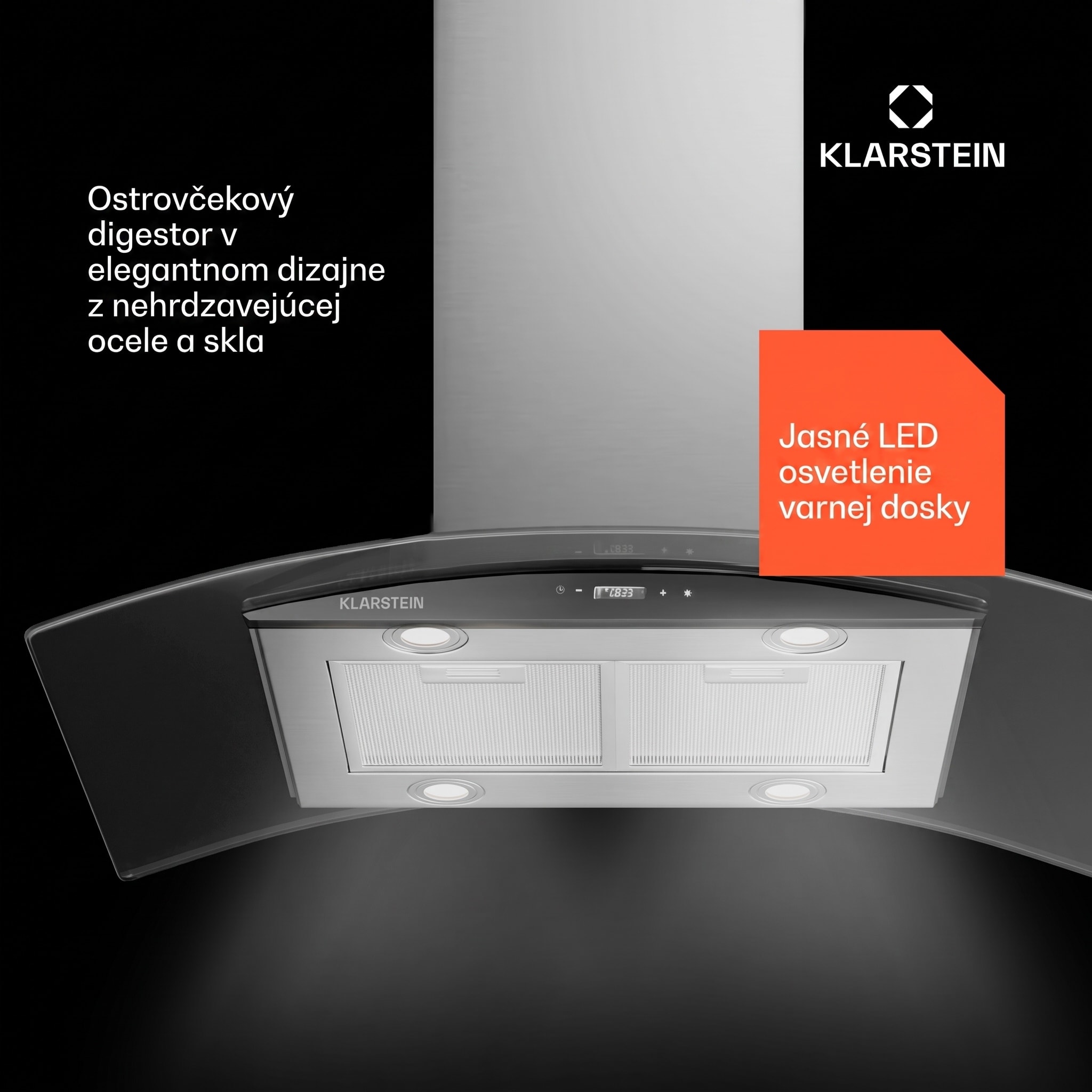 Klarstein Colette, digestor, 90 cm, 601 m³/h, energetická trieda A, ušľachtilá oceľ, strieborný – Obrázok 4