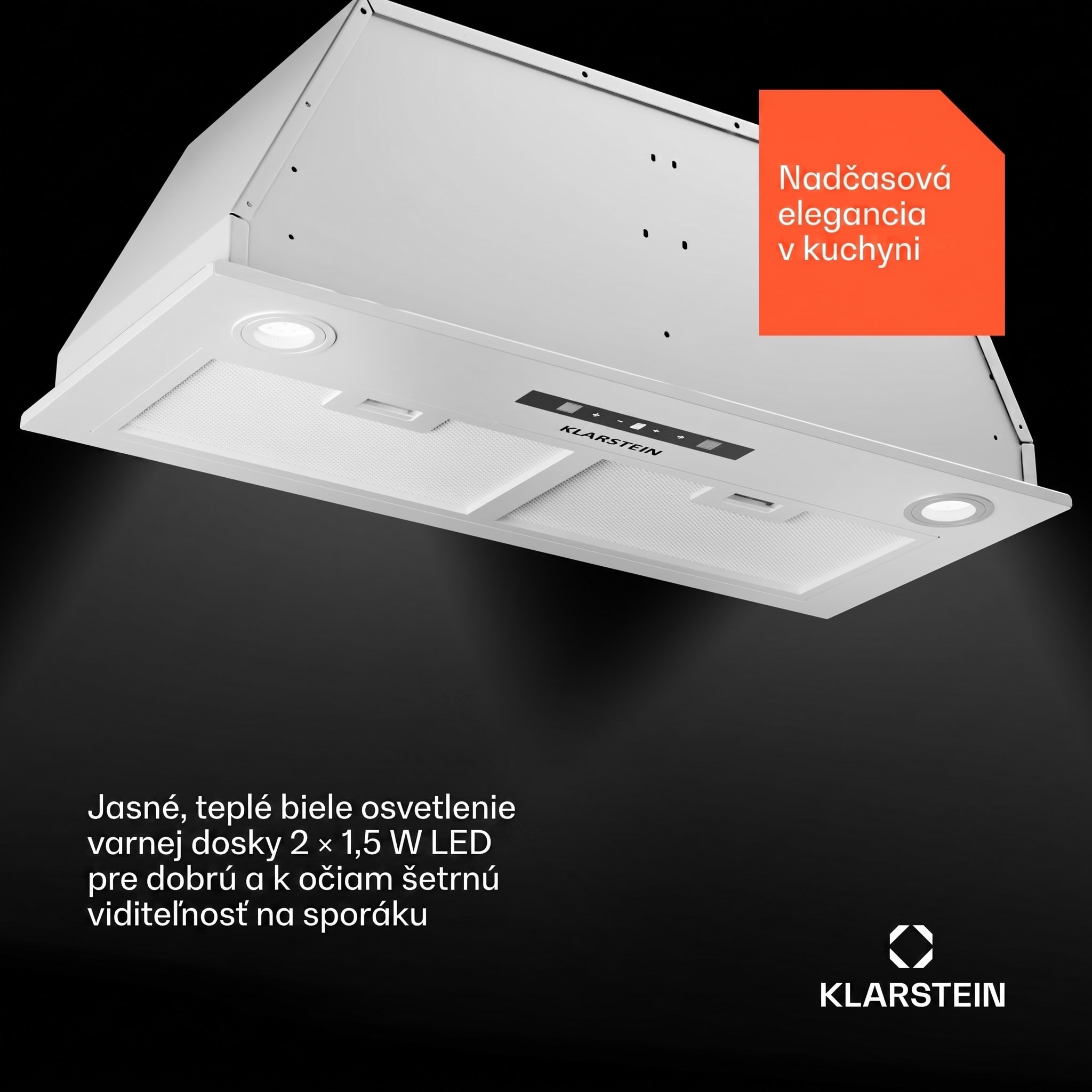 Klarstein Paolo 72 vstavaný Digestor 72 cm 520 m³/h LED Touch A++ – Obrázok 4