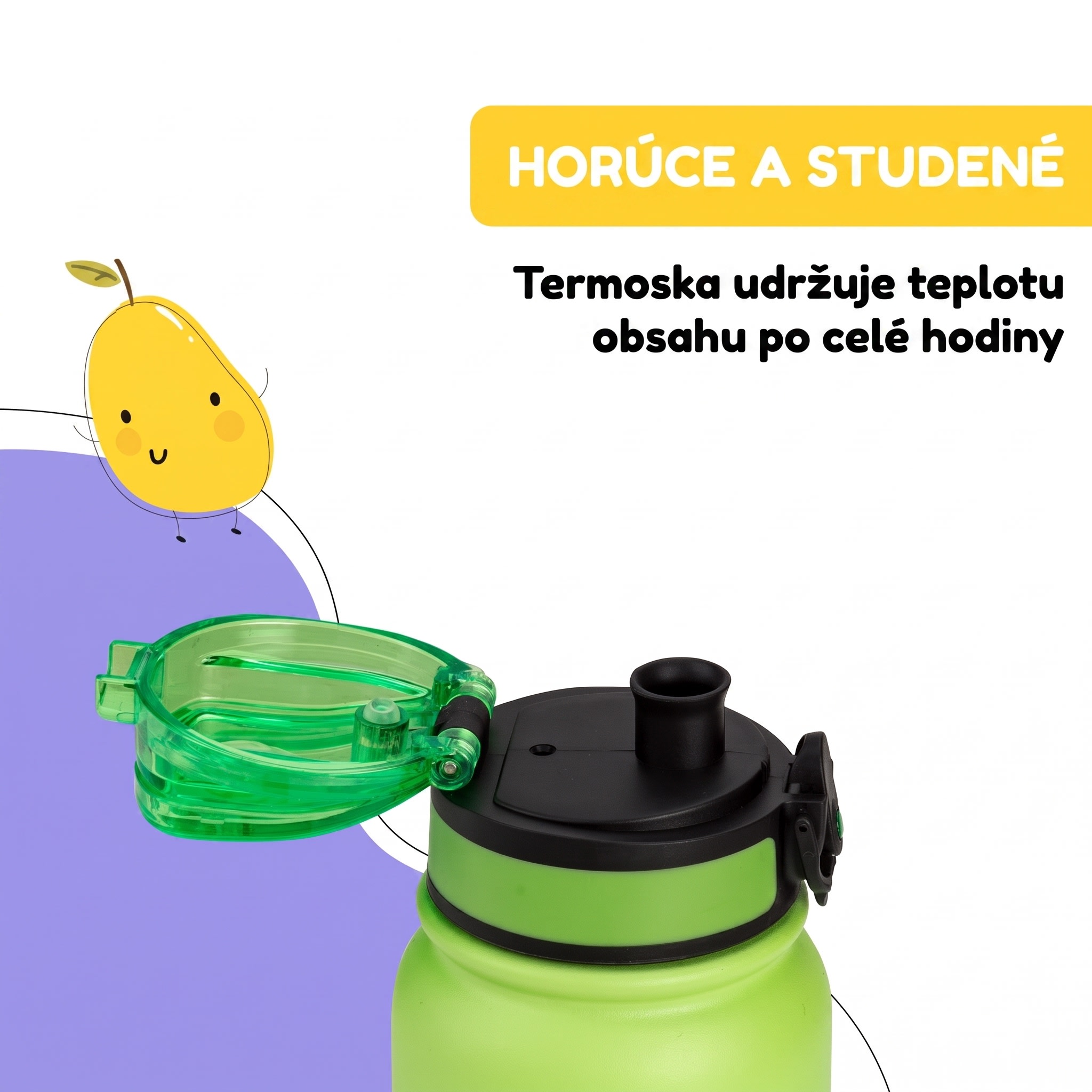 Klarstein schmatzfatz detská izolovaná fľaša na pitie 550 ml nerezová oceľ | ABS | BPA-free – Obrázok 5