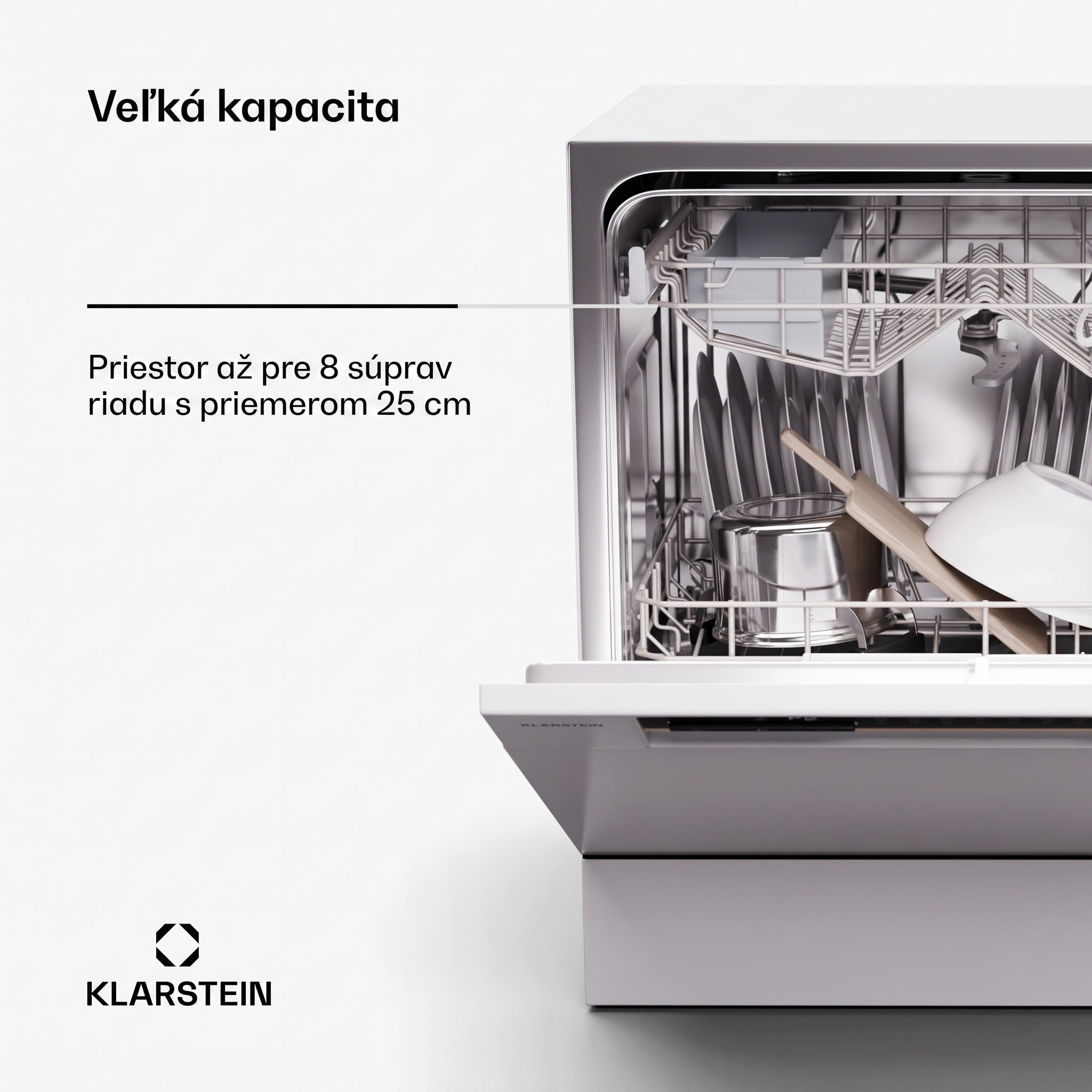 Klarstein Amazonia Eco 8, umývačka riadu – Obrázok 2