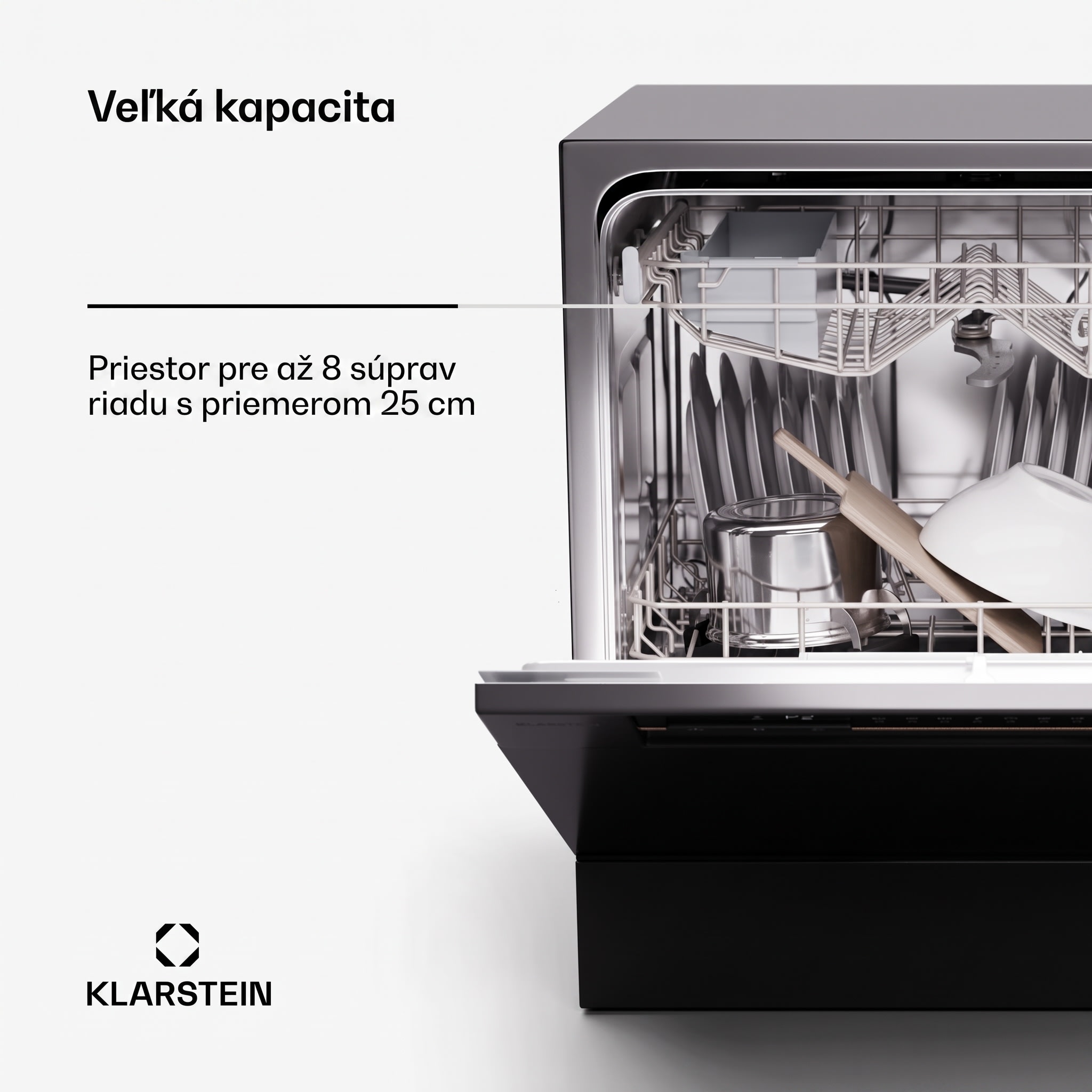 Klarstein Amazonia Eco 8, umývačka riadu – Obrázok 2