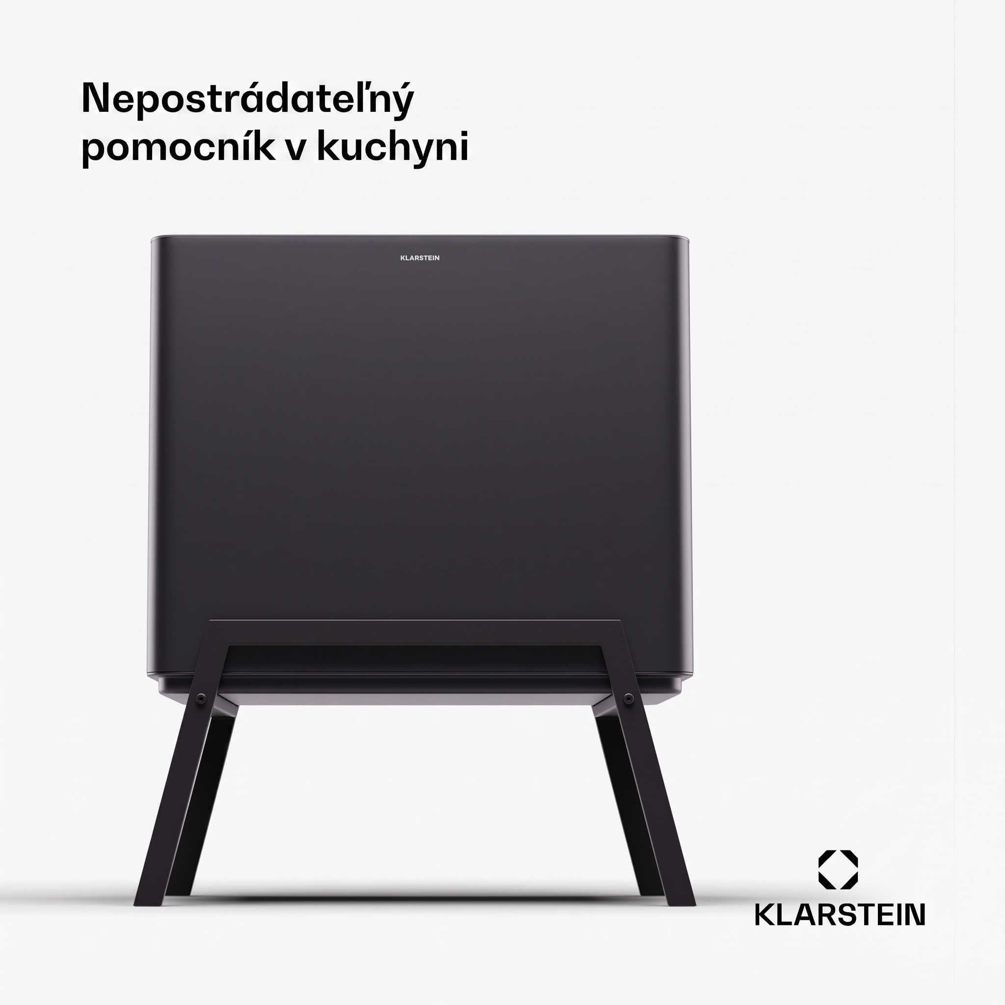 Klarstein Yuma, odpadkový kôš, 40 l, vrátane kompostéra, s nožičkami, pachový filter – Obrázok 2