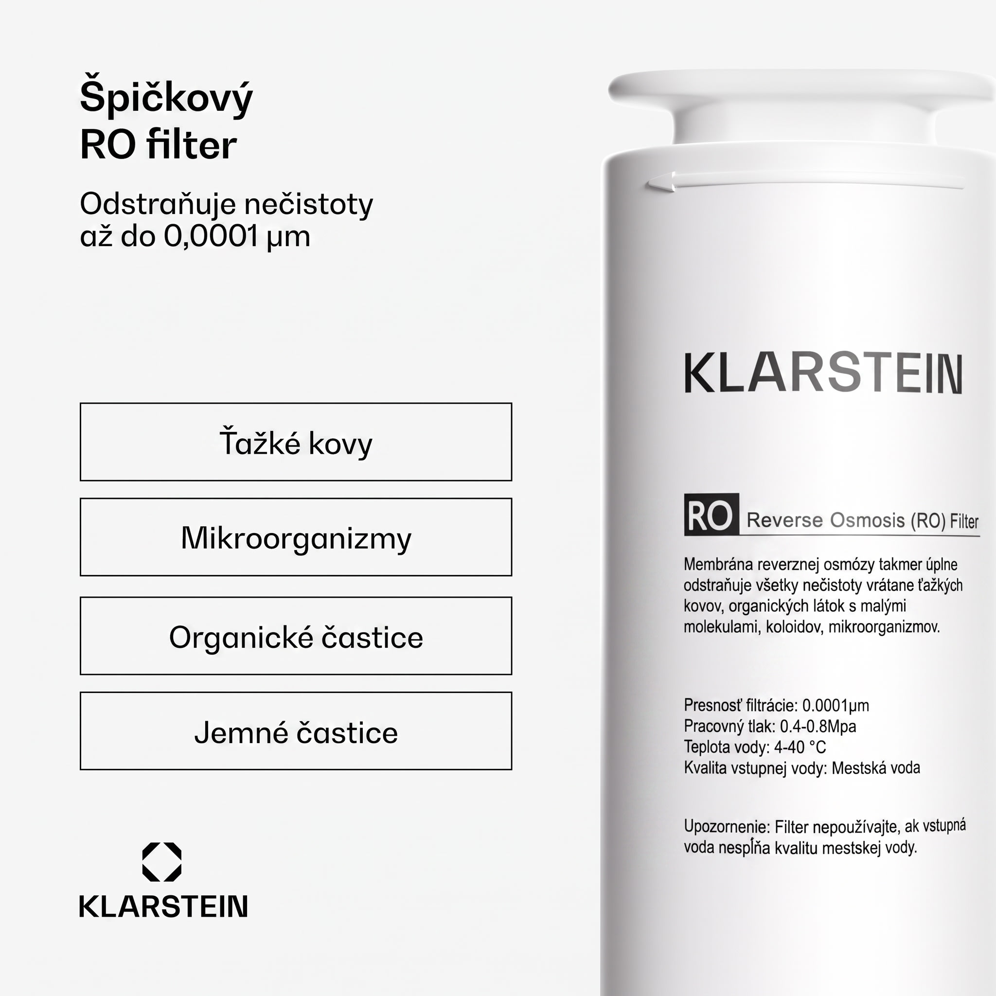 Klarstein PureLine 800 RO filter, náhradný / príslušenstvo, reverzná osmóza, 800 GPD / 3000 L/d – Obrázok 2
