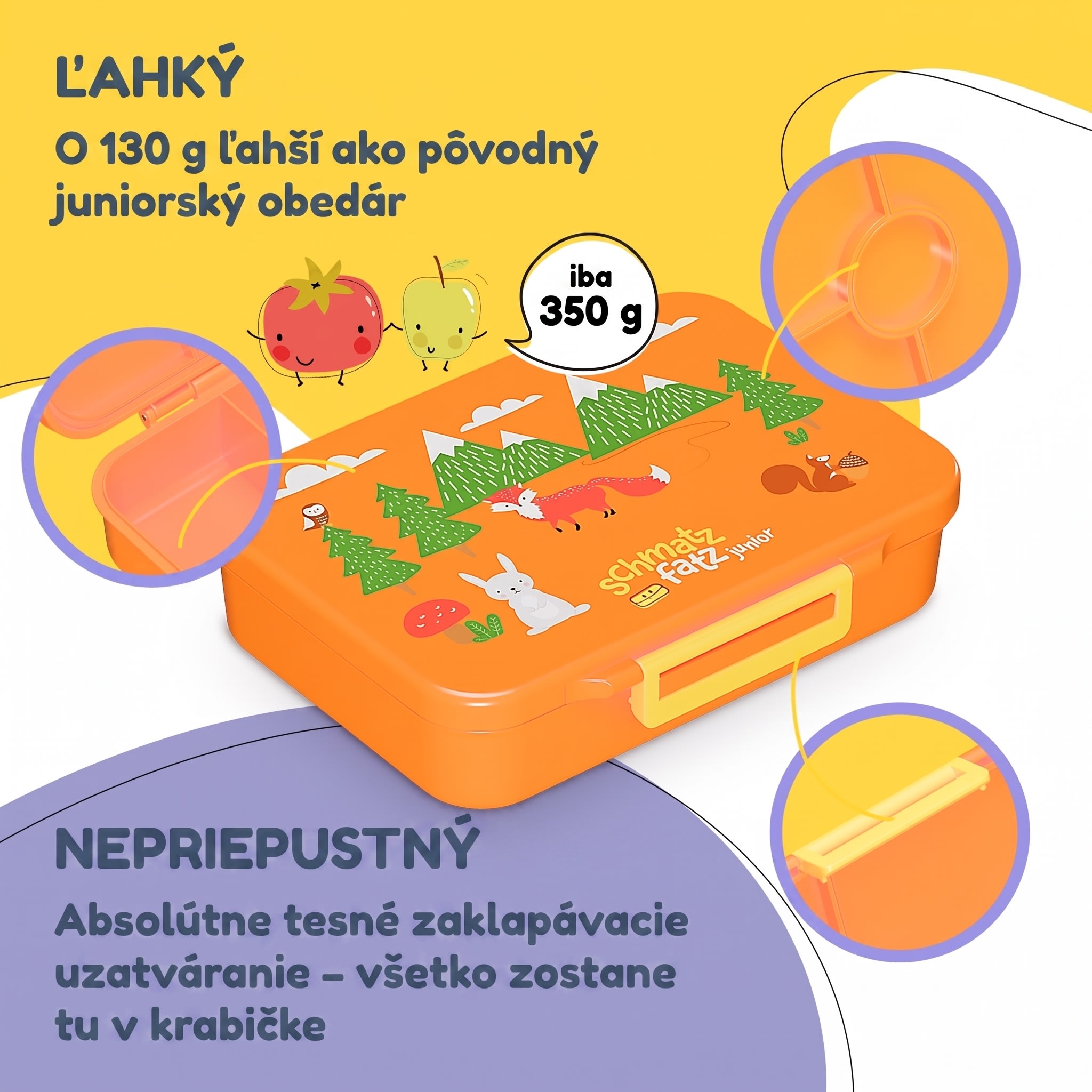 NA Schmatzfatz desiatový box so 6 priehradkami – Obrázok 3