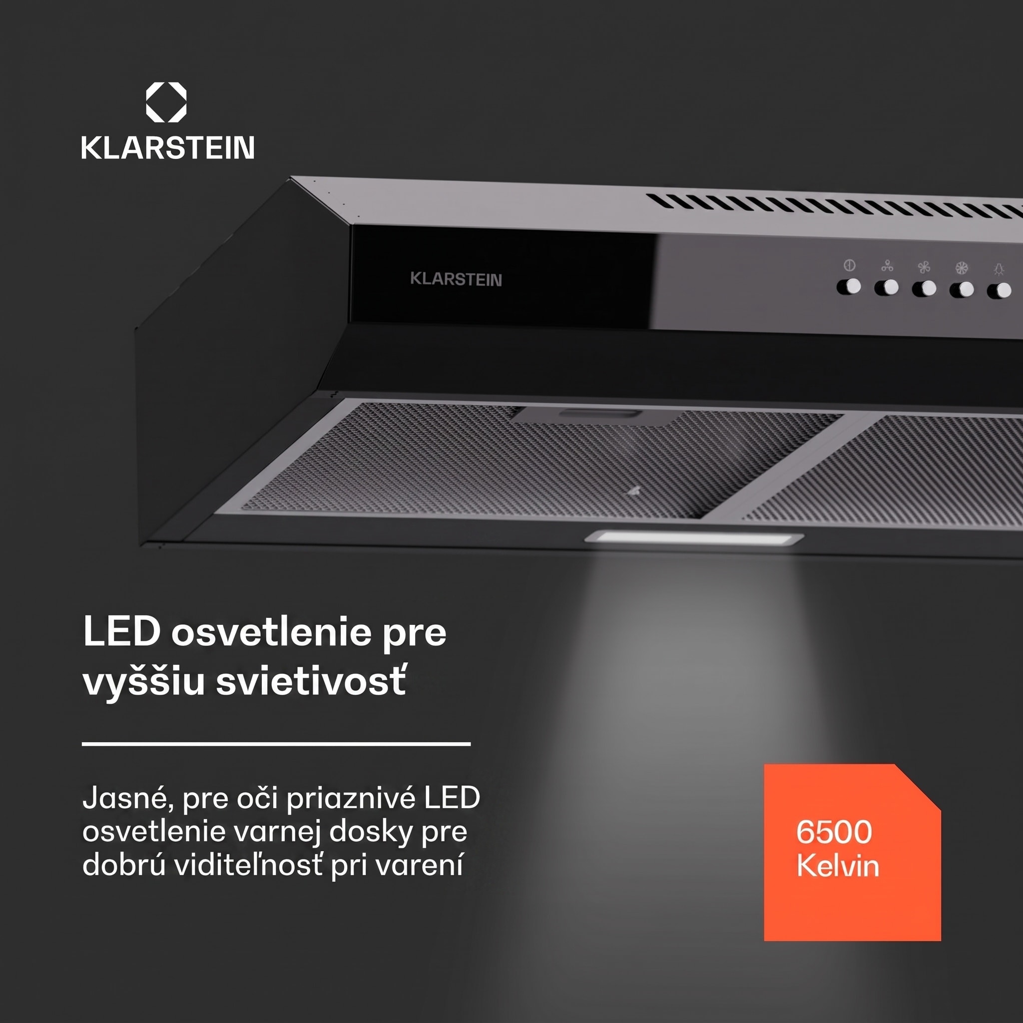 Klarstein Contempo 60 podstavná digestorová kapucňa 60 cm 200 m³/h LED nerez akryl – Obrázok 4