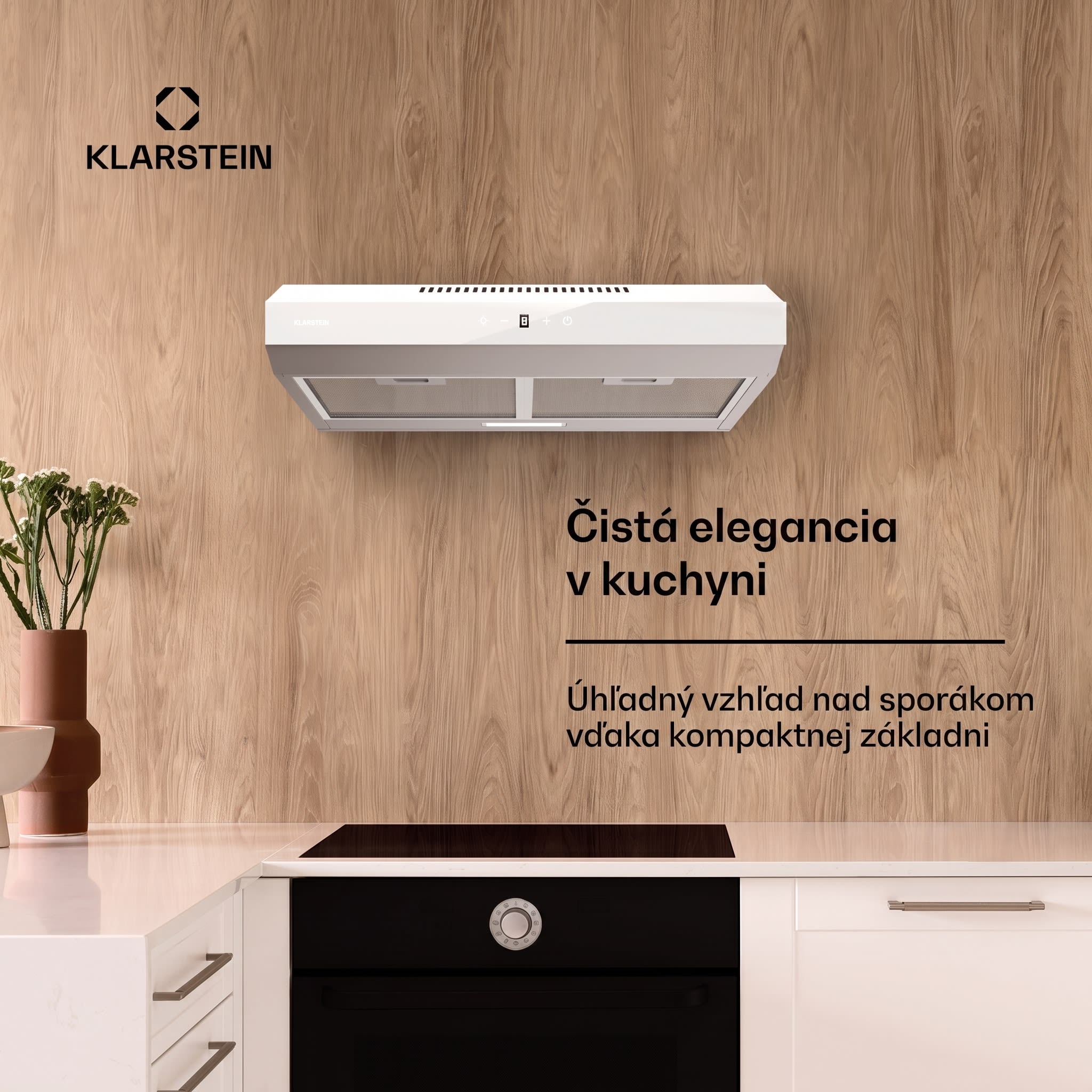 Klarstein Contempo Neo, digestor, podskrinkový, recirkulácia, 199 m³/h, SenseControl, integrované dotykové ovládanie, nehrdzavejúca oceľ / akrylové sklo – Obrázok 2