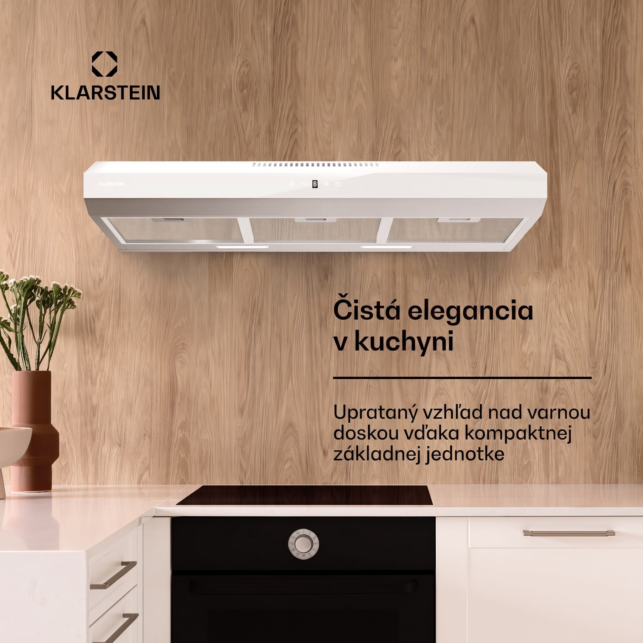 Klarstein Contempo Neo, digestor, podskrinkový, recirkulácia, 192 m³/h, SenseControl, integrované dotykové ovládanie, nehrdzavejúca oceľ / akrylové sklo – Obrázok 2