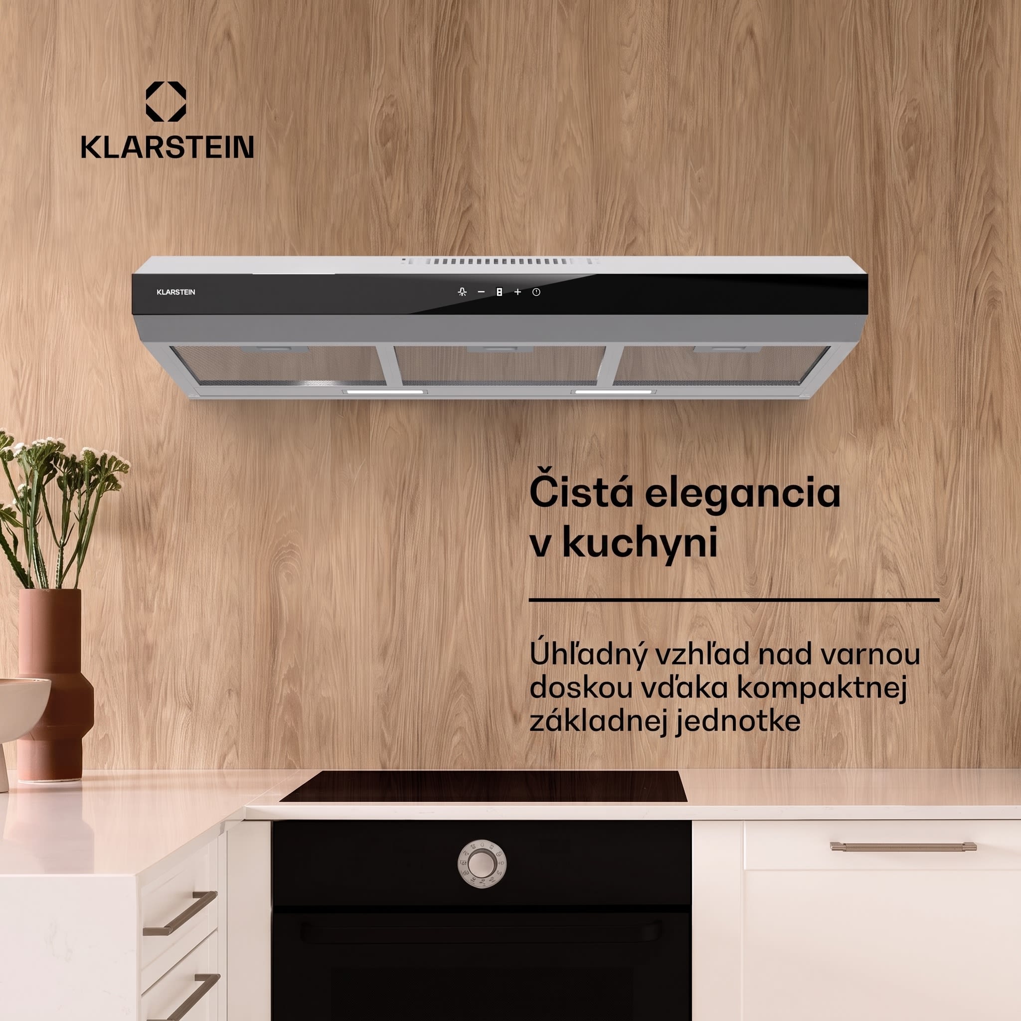 Klarstein Contempo Neo, digestor, podskrinkový, recirkulácia, 192 m³/h, SenseControl, integrované dotykové ovládanie, nehrdzavejúca oceľ / akrylové sklo – Obrázok 2