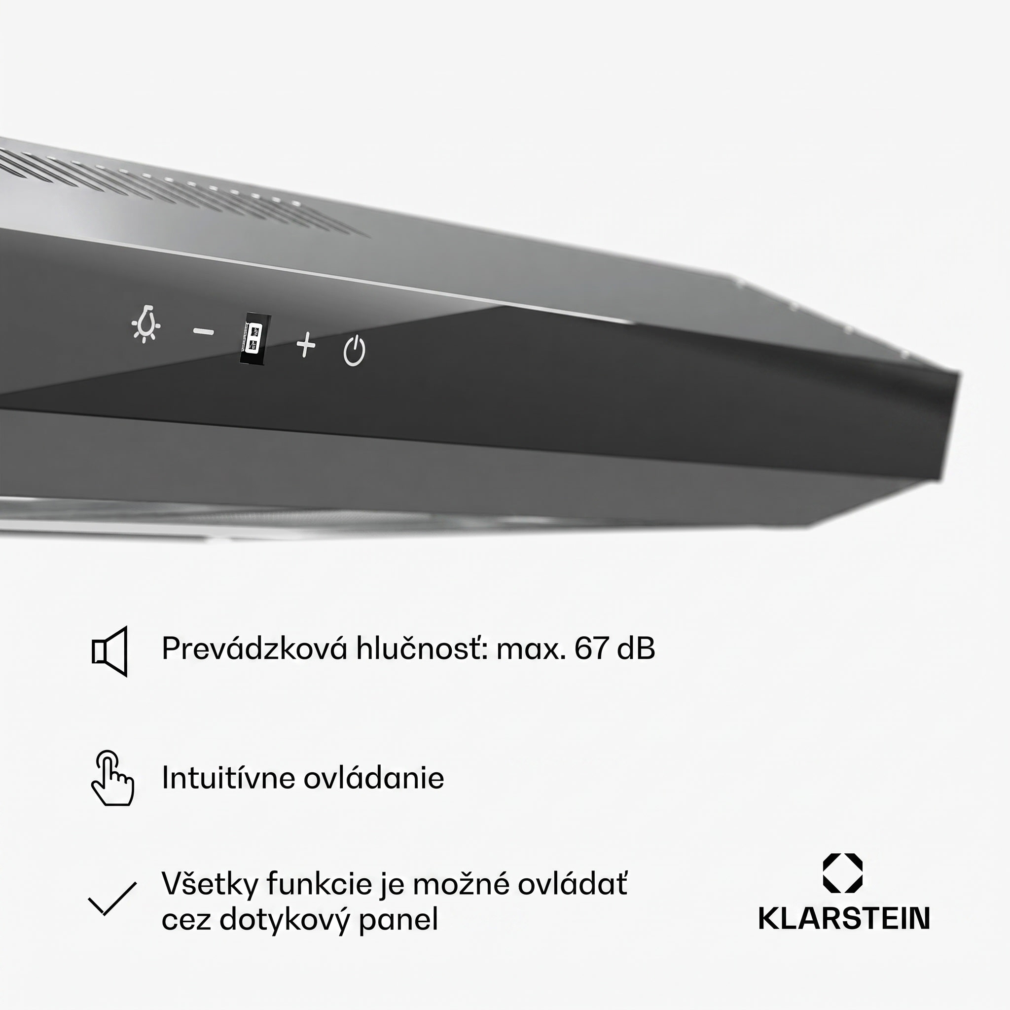 Klarstein Contempo Neo, digestor, podskrinkový, recirkulácia, 192 m³/h, SenseControl, integrované dotykové ovládanie, nehrdzavejúca oceľ / akrylové sklo – Obrázok 5