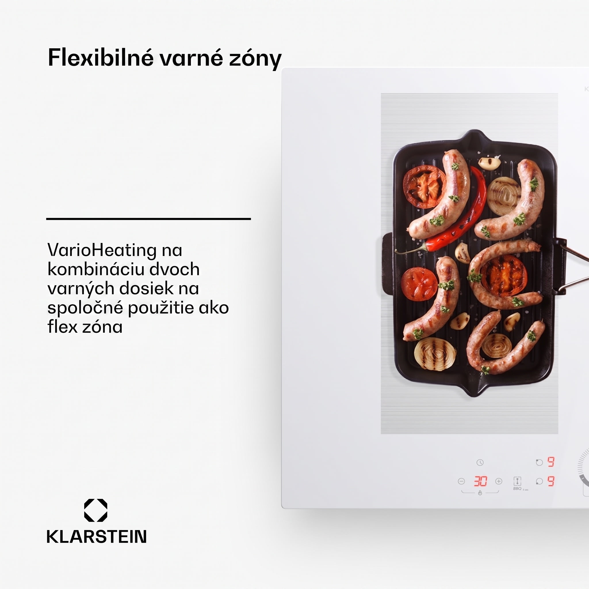Klarstein Delicatessa 70 Flex, vstavaná indukčná varná doska, 4 zóny, 7000 W, sklokeramika – Obrázok 4