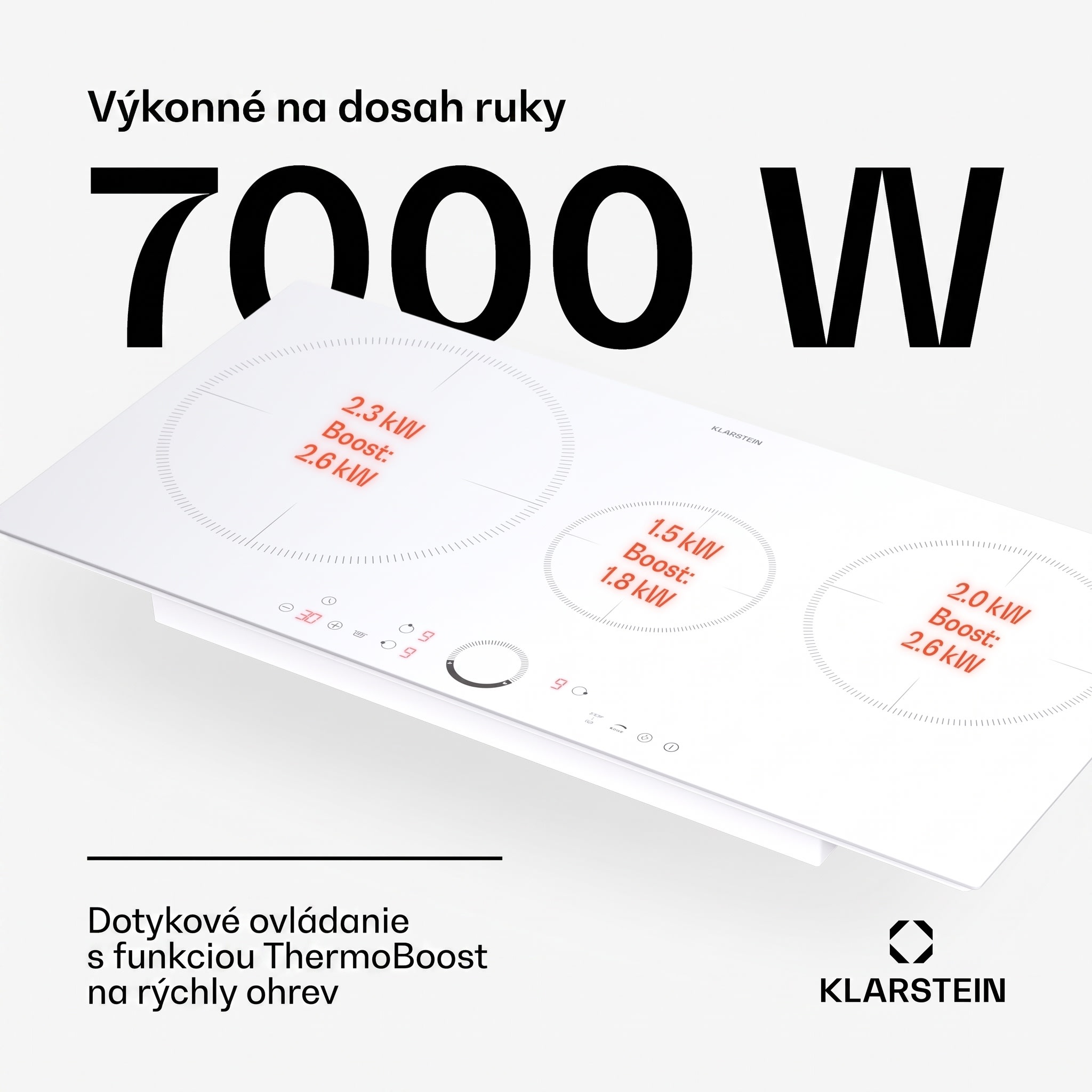 Klarstein Delicatessa 80, vstavaná indukčná varná doska, 3 zóny, 6000 W, Paella zóna, sklokeramika – Obrázok 3