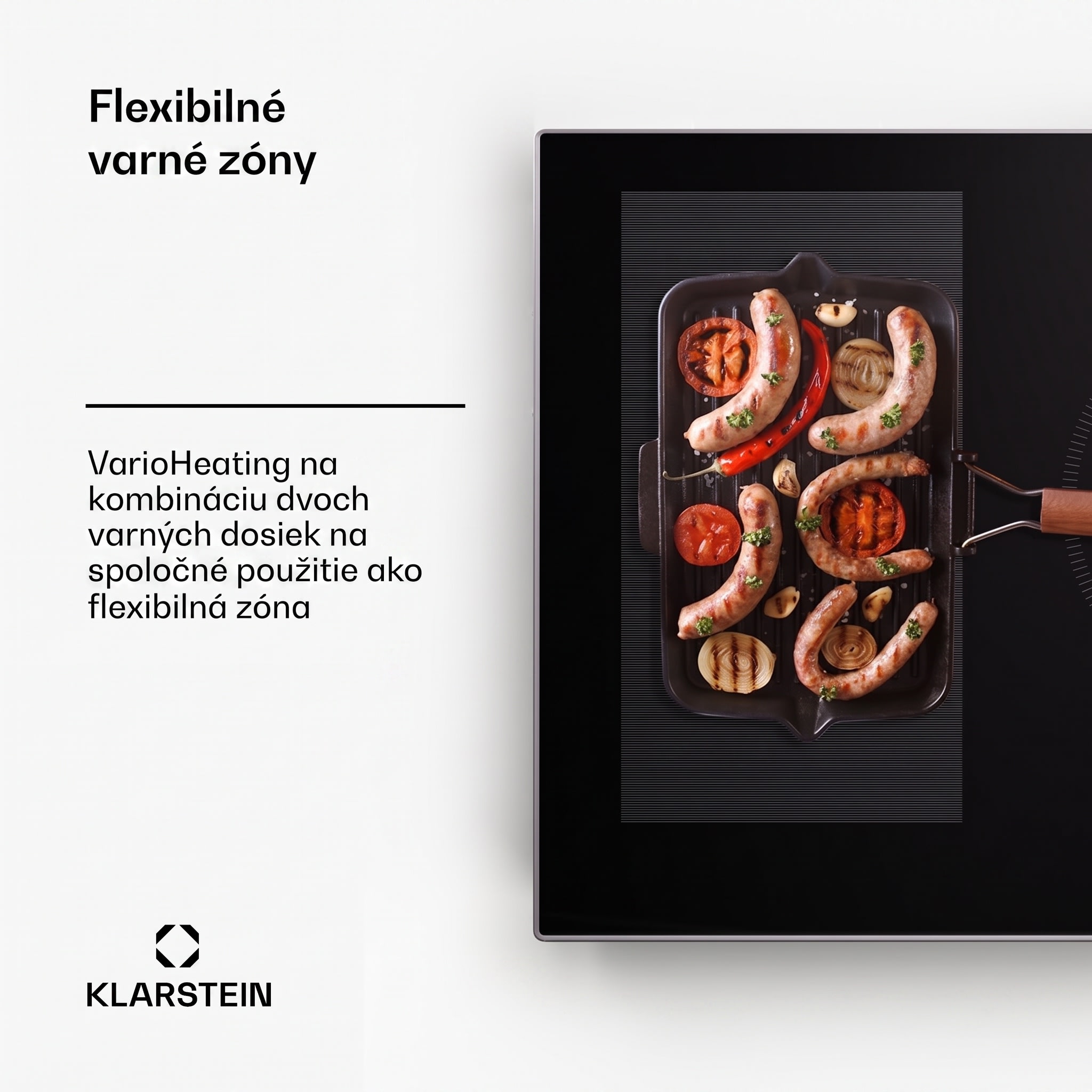Klarstein Delicatessa 90 Hybrid Prime vstavaná indukčná varná doska 5 zón 7200 W sebestačná – Obrázok 4