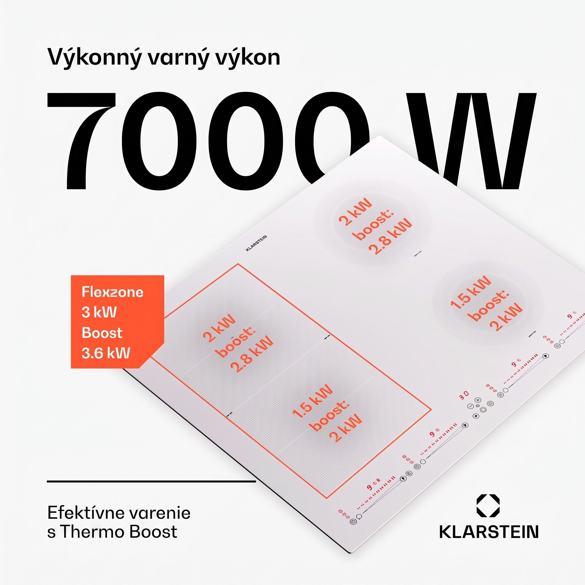 Klarstein Masterzone 60 Hybrid, indukčná varná doska, vstavaná, 4 flex zóny – Obrázok 3