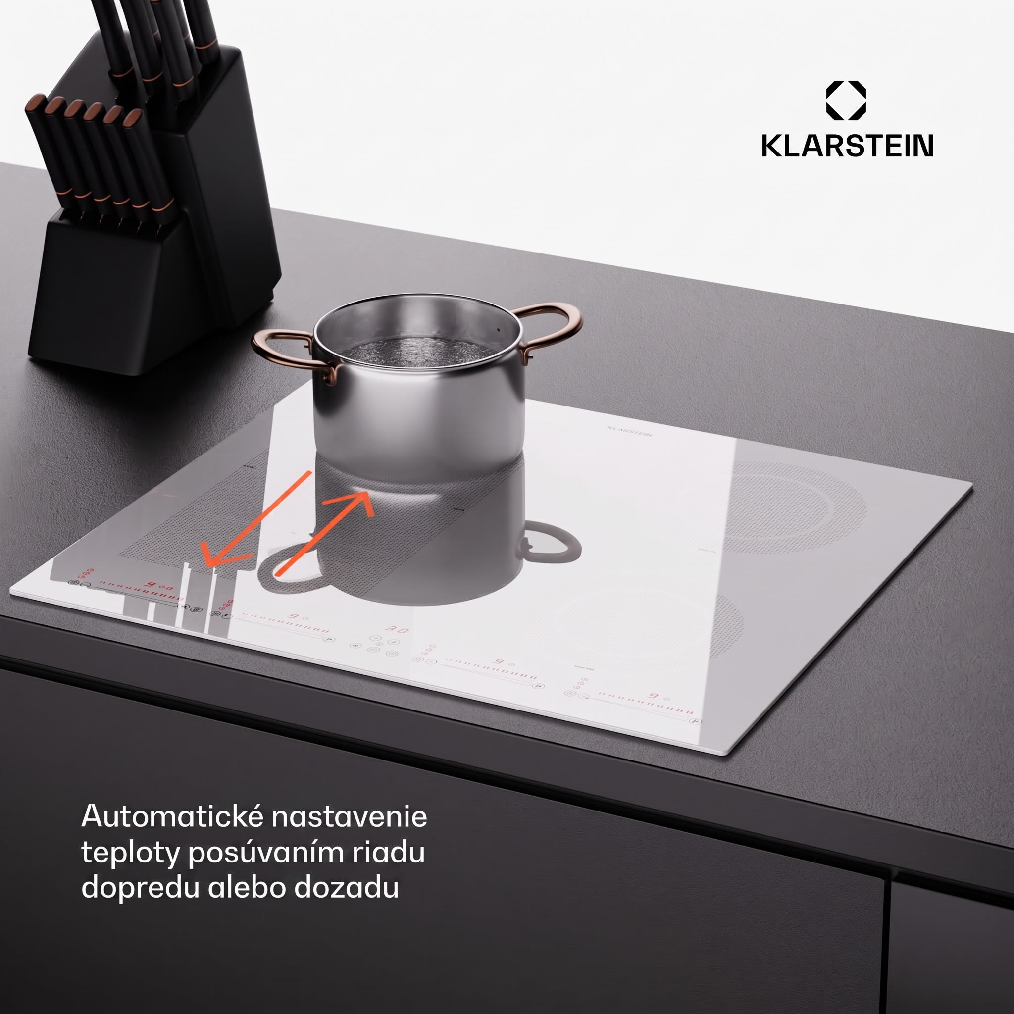 Klarstein Masterzone 60 Hybrid, indukčná varná doska, vstavaná, 4 flex zóny – Obrázok 4