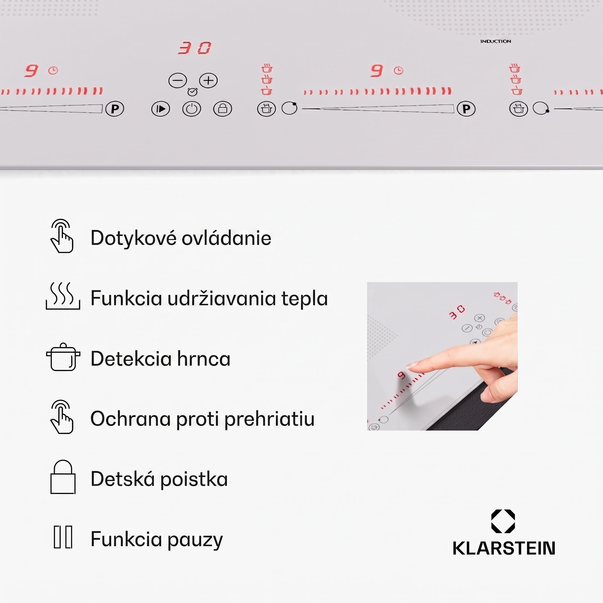 Klarstein Masterzone 60 Hybrid, indukčná varná doska, vstavaná, 4 flex zóny – Obrázok 5
