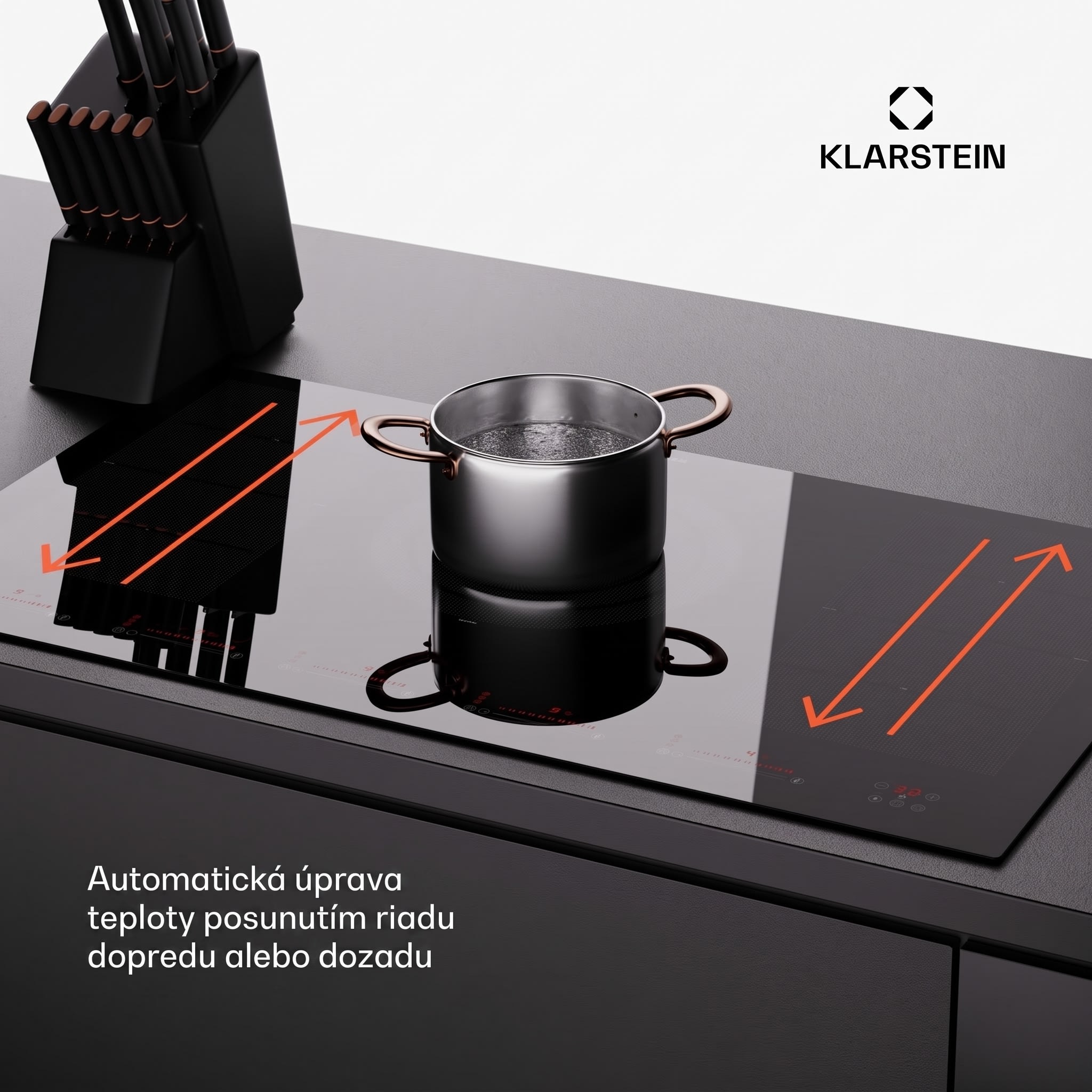 Klarstein Masterzone 90 Flex, indukčná varná doska, max. 12 600 W, vstavaná, 5 zón, 2 Flex zóny, technológia ThermoBoost, Smart Flex – Obrázok 4