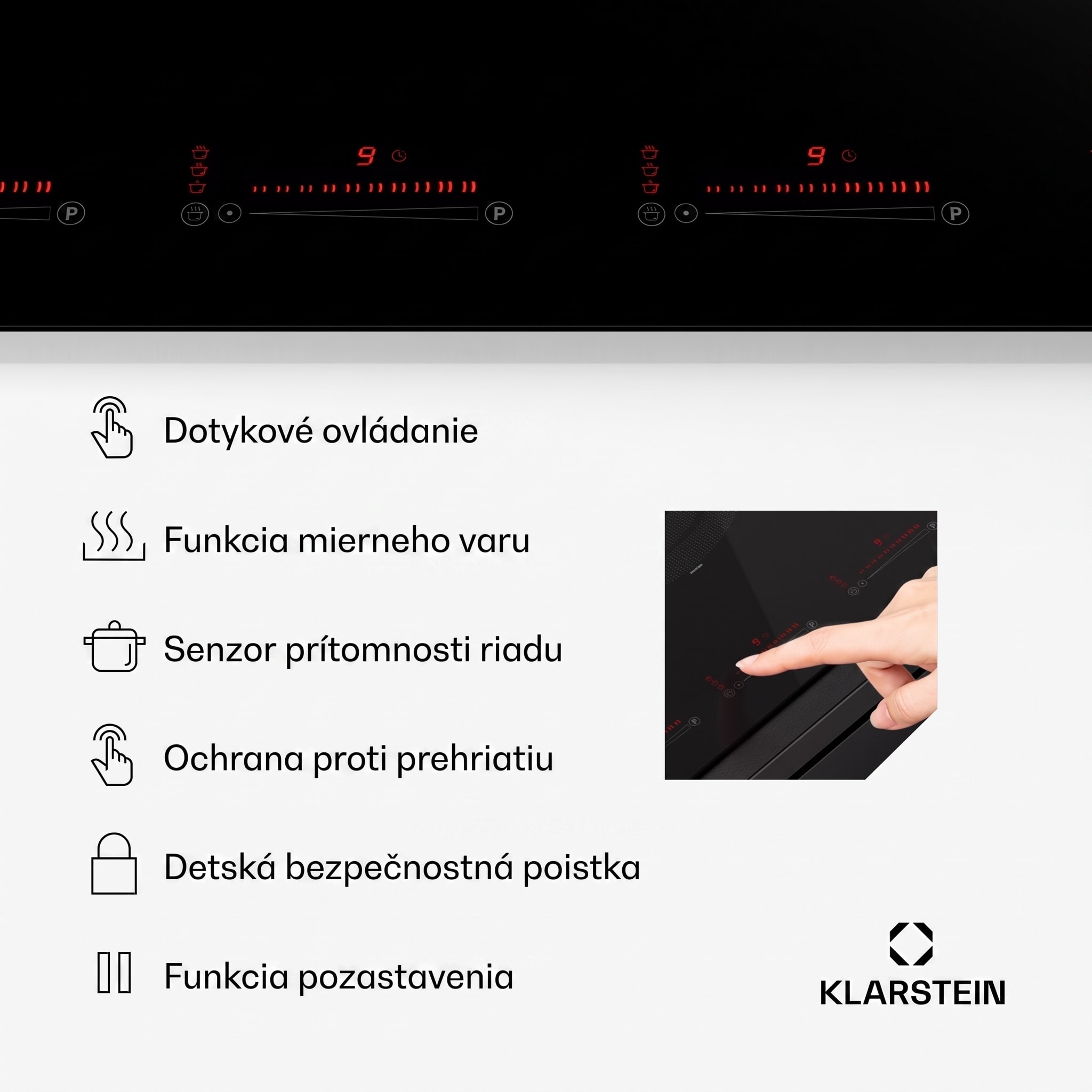 Klarstein Masterzone 90 Flex, indukčná varná doska, max. 12 600 W, vstavaná, 5 zón, 2 Flex zóny, technológia ThermoBoost, Smart Flex – Obrázok 5