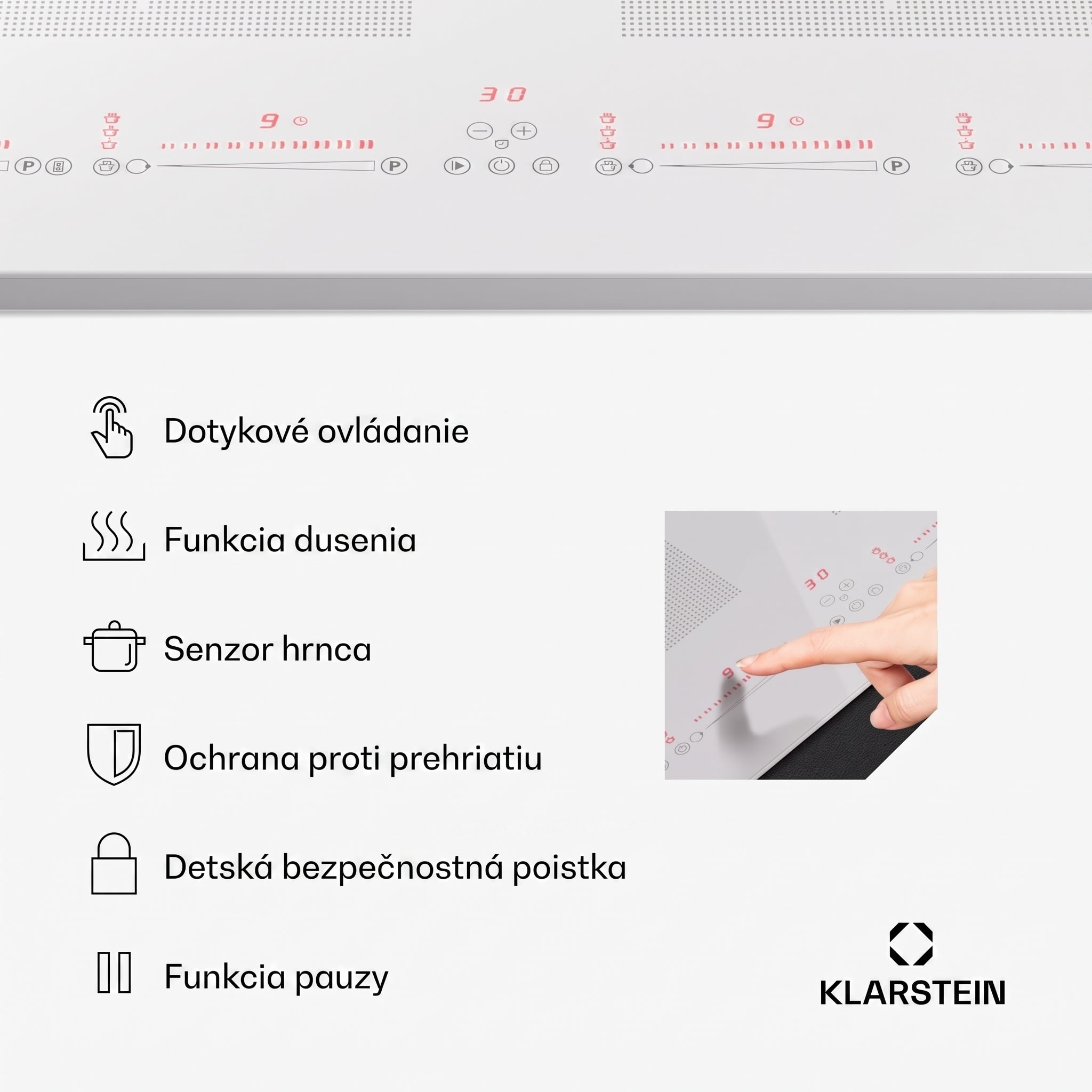 Klarstein Masterzone 90 Slim Flex, indukčná varná doska, max. 7200 W, vstavaná, 4 zóny, 2 Flex zóny, technológia ThermoBoost, Smart Flex – Obrázok 5