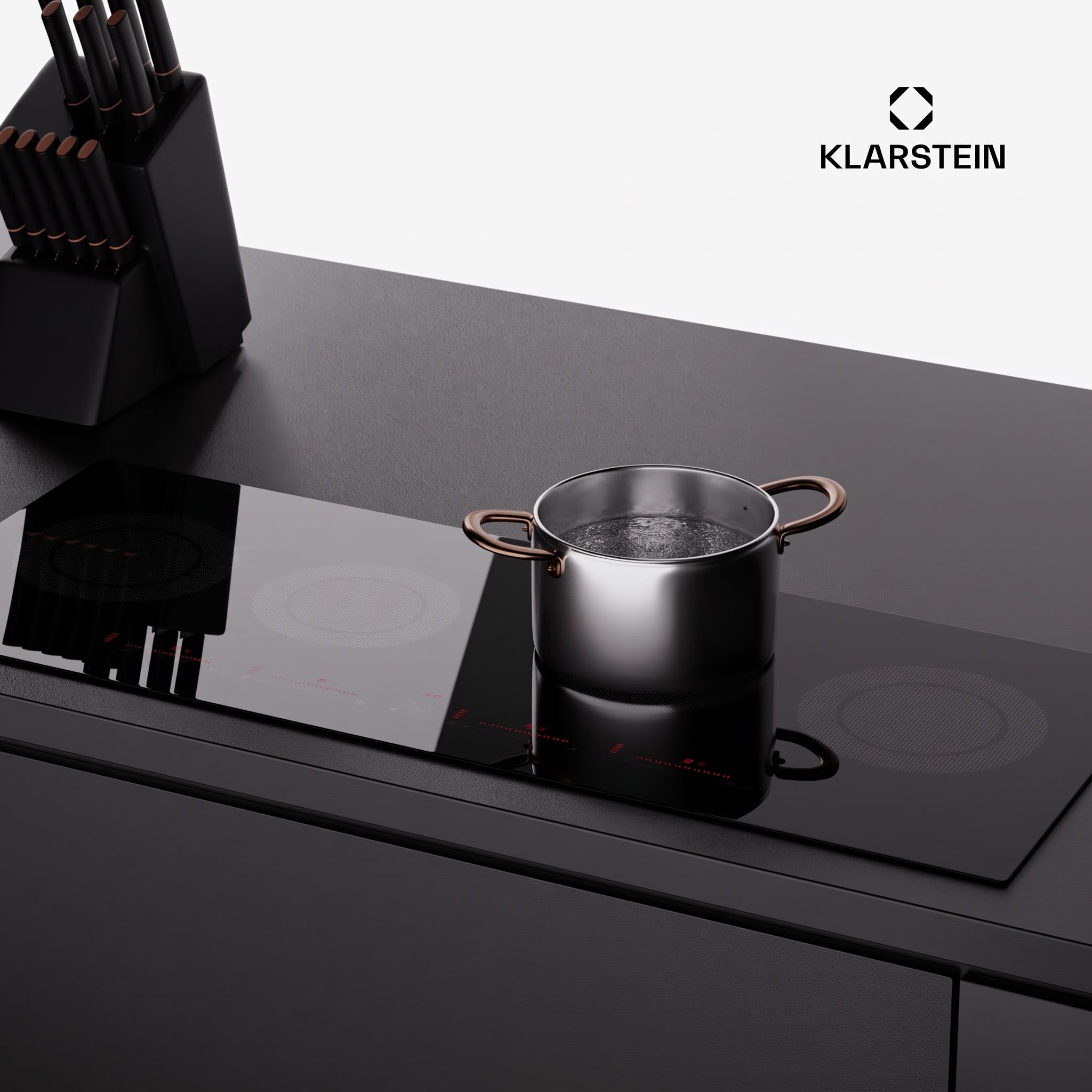 Klarstein Masterzone Slim Round, indukčná varná doska, max. 7200 W, vstavaná, 4 zóny – Obrázok 4
