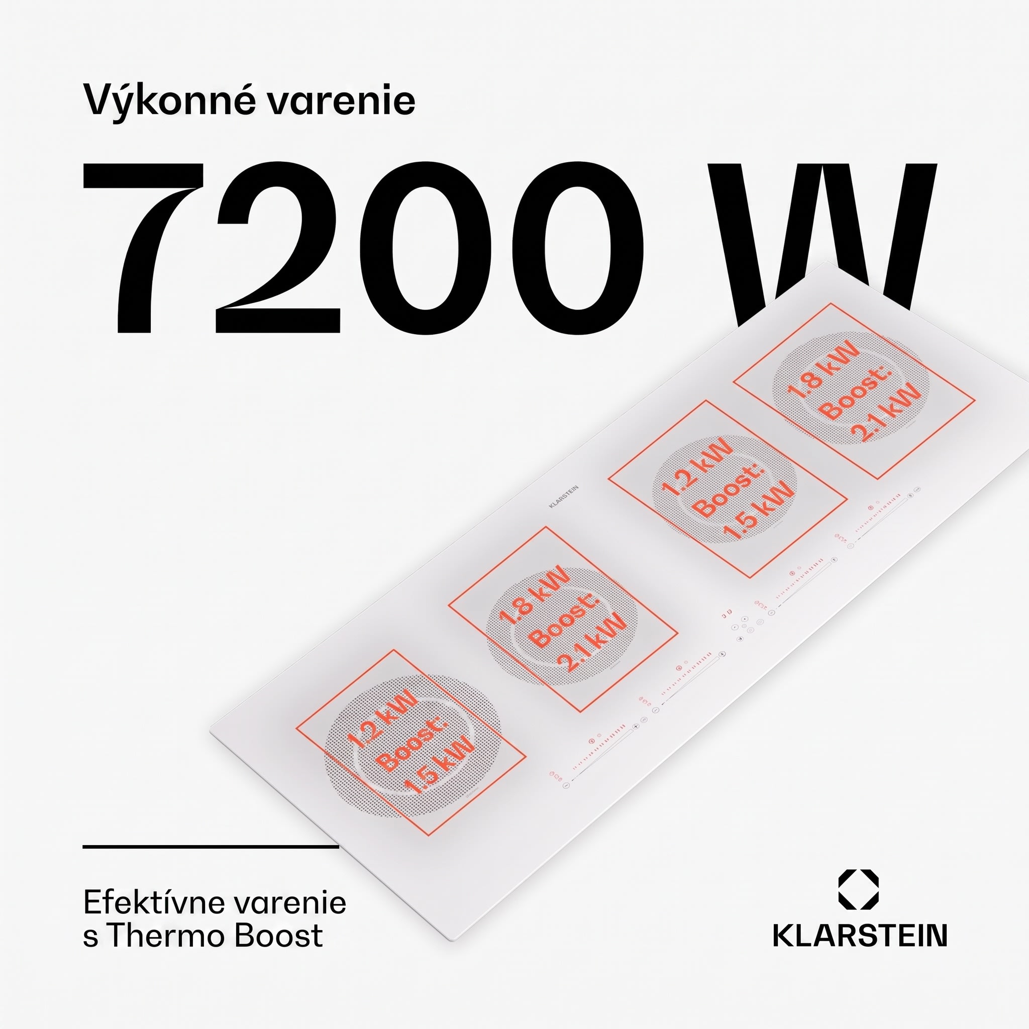 Klarstein Masterzone Slim Round, indukčná varná doska, max. 7200 W, vstavaná, 4 zóny – Obrázok 3