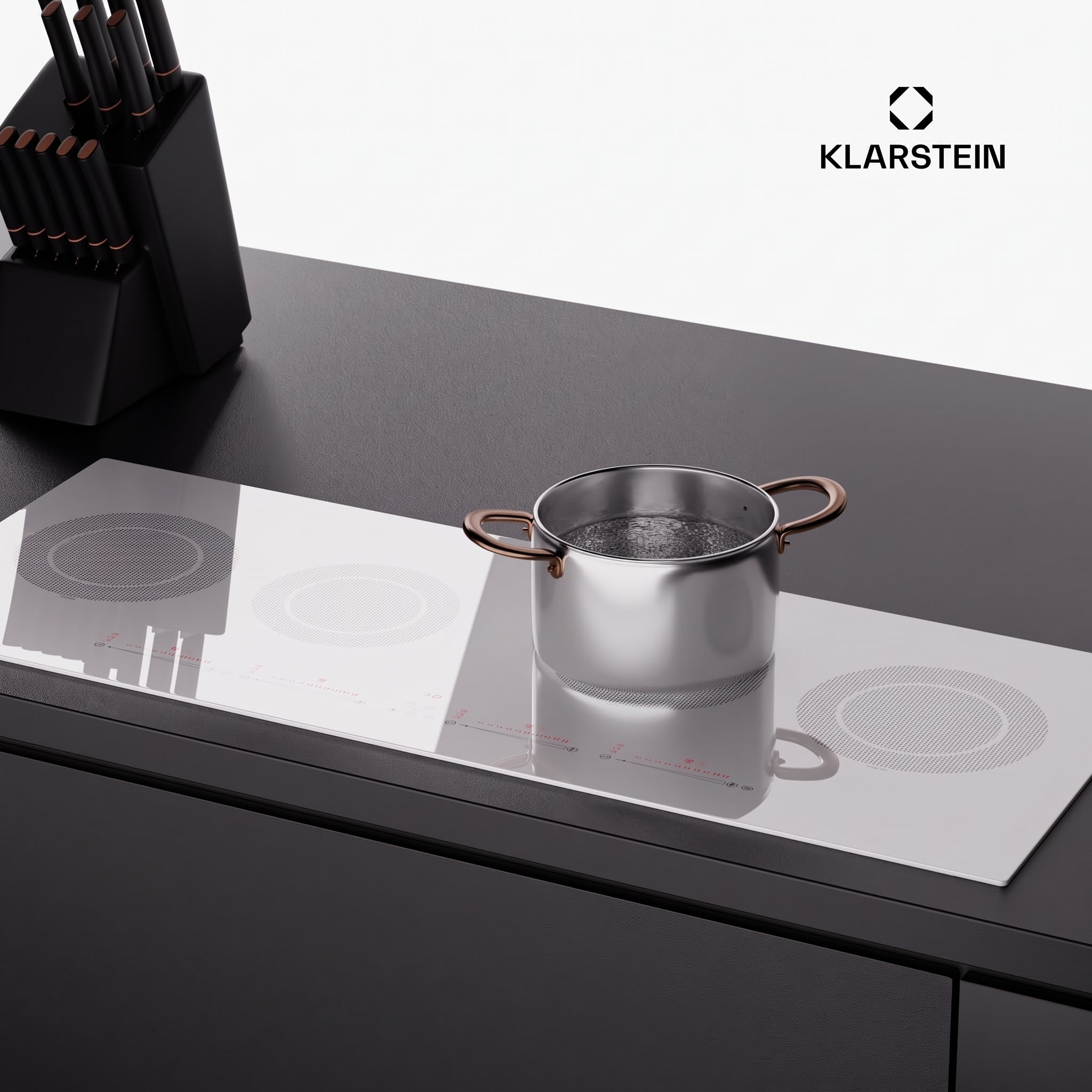 Klarstein Masterzone Slim Round, indukčná varná doska, max. 7200 W, vstavaná, 4 zóny – Obrázok 4