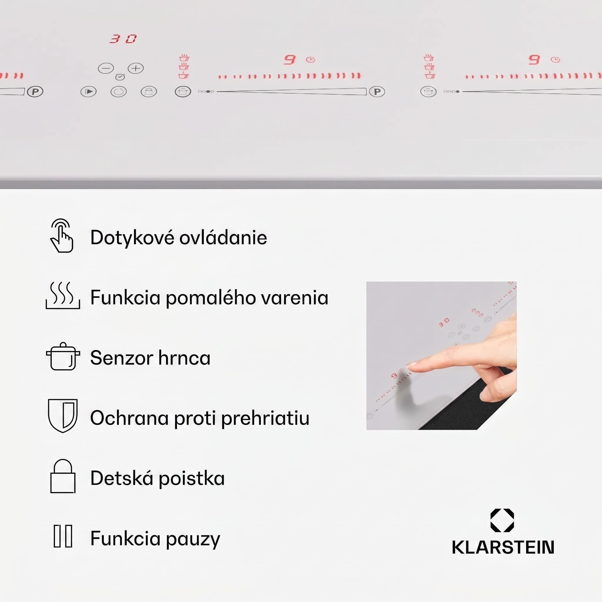 Klarstein Masterzone Slim Round, indukčná varná doska, max. 7200 W, vstavaná, 4 zóny – Obrázok 5