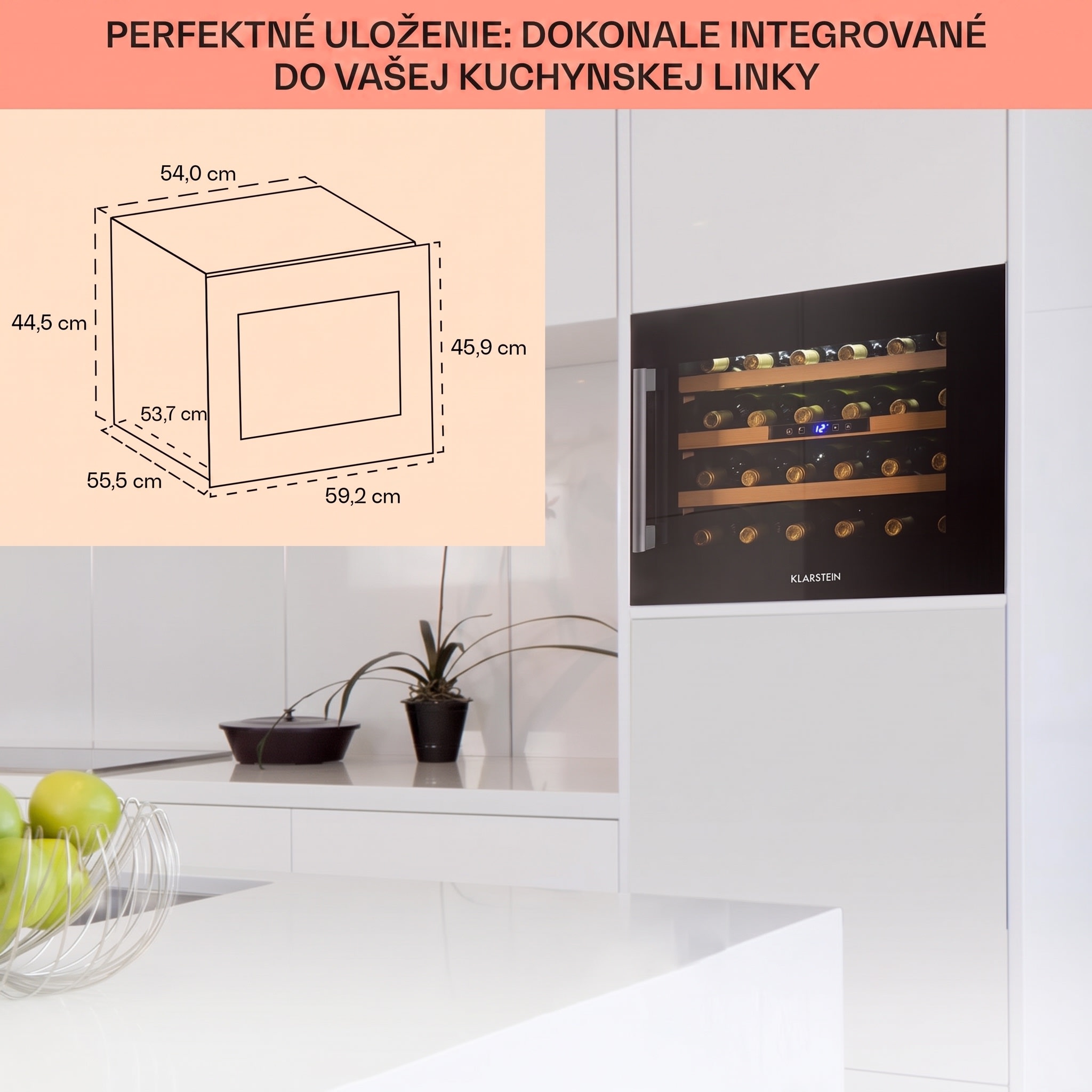 Klarstein Vinsider 24 Onyx Edition, vstavaná vinotéka, energet. trieda G – Obrázok 5