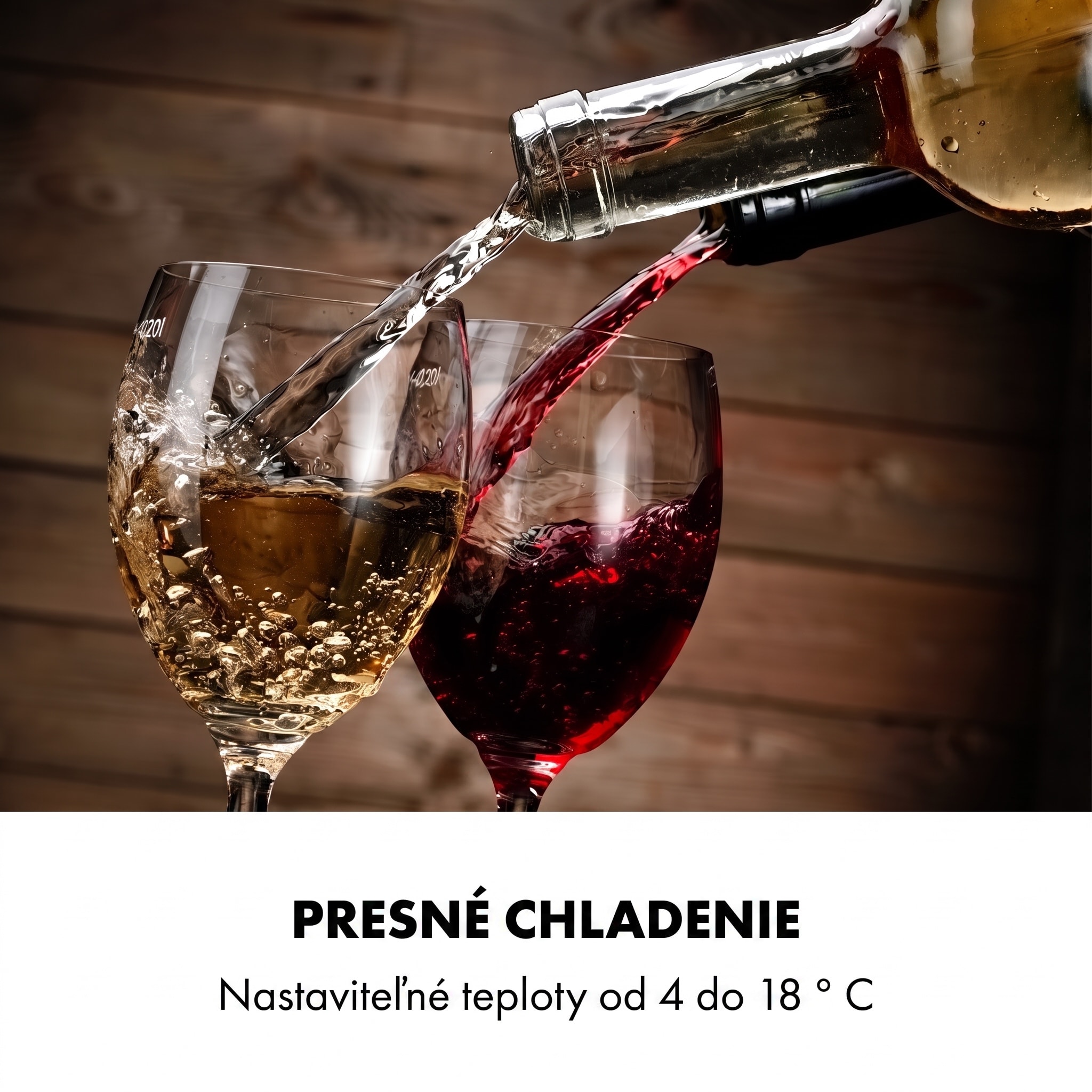 Klarstein Vinamour 48 Uno, vinotéka, 128 l, 48 fliaš, 3 police, 4–18°C, nehrdzavejúca oceľ – Obrázok 4