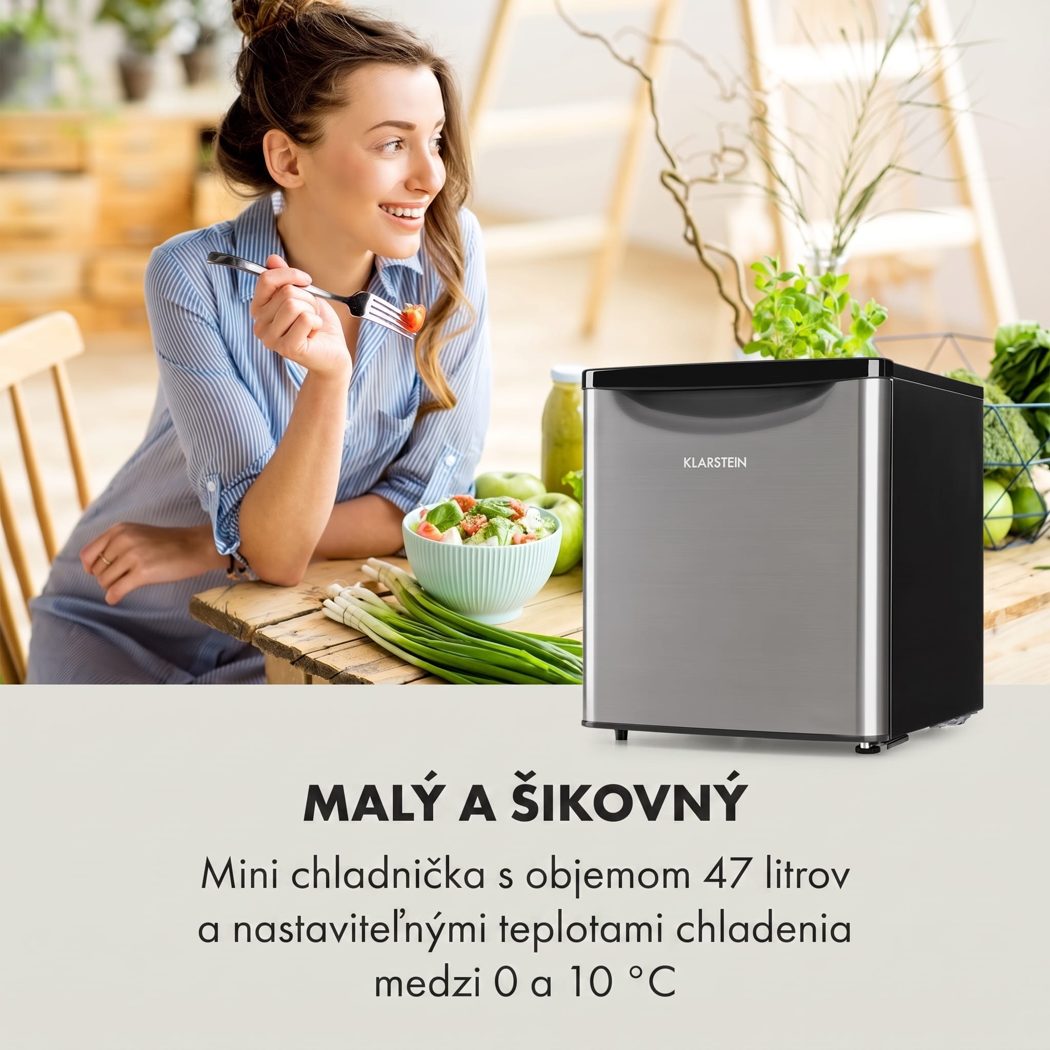 Klarstein Yummy, chladnička s mraziacim priestorom, 45 l, 42 dB – Obrázok 2
