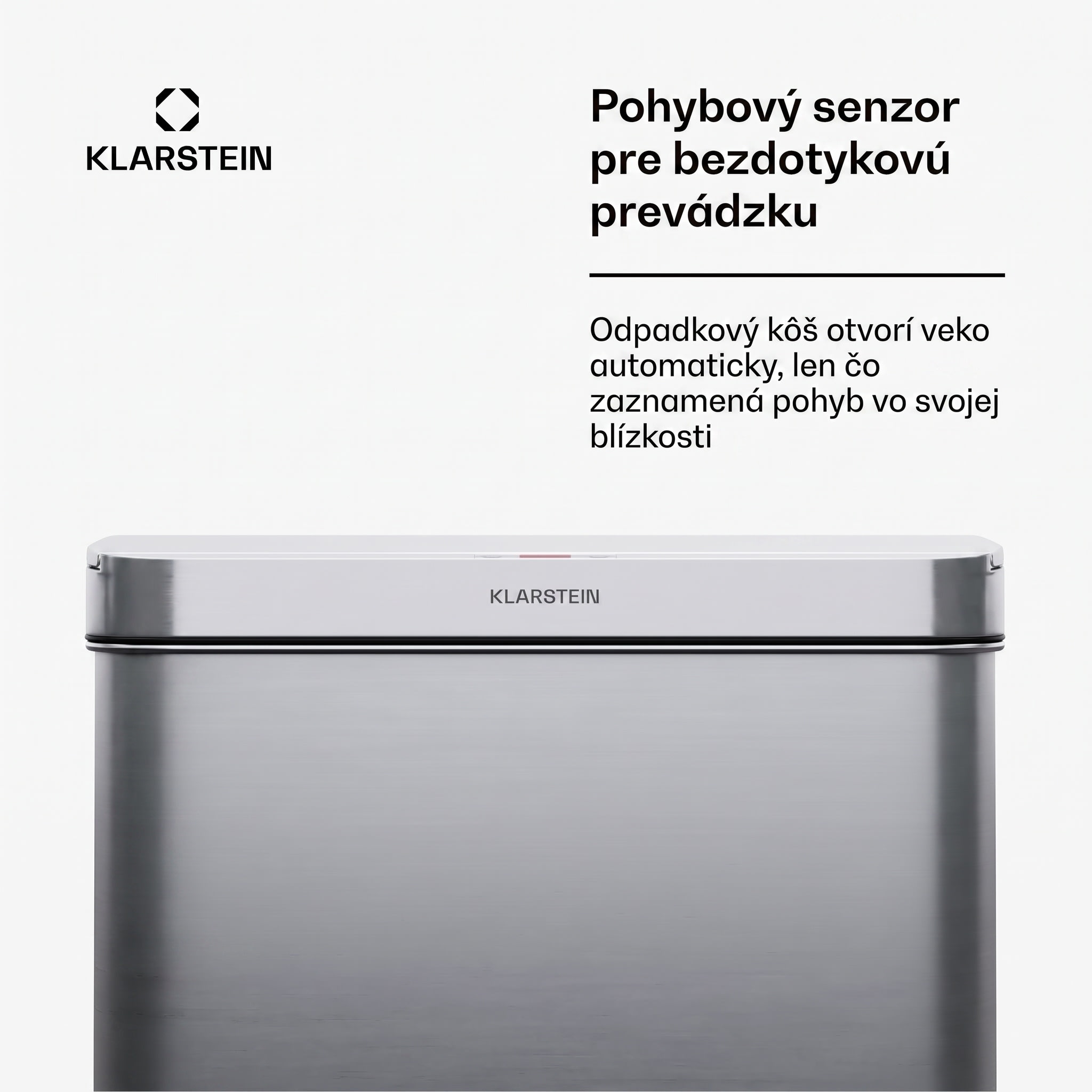 Klarstein Touchless, senzorový odpadkový kôš, 60 l, z nehrdzavejúcej ocele, Soft-Close zatváranie, napájaný batériou, LED displej, časovač – Obrázok 3