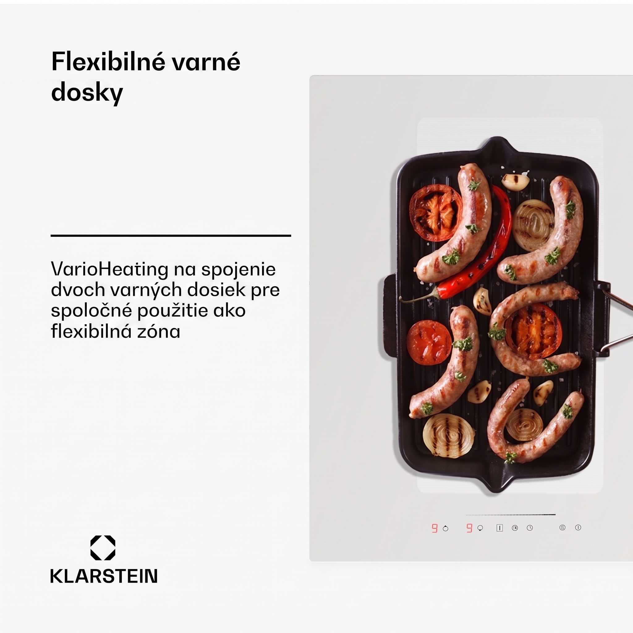 Klarstein Full House 90 Down Air System, indukčná varná doskA digestor, 477 m³/h, trieda energetickej účinnosti A – Obrázok 3