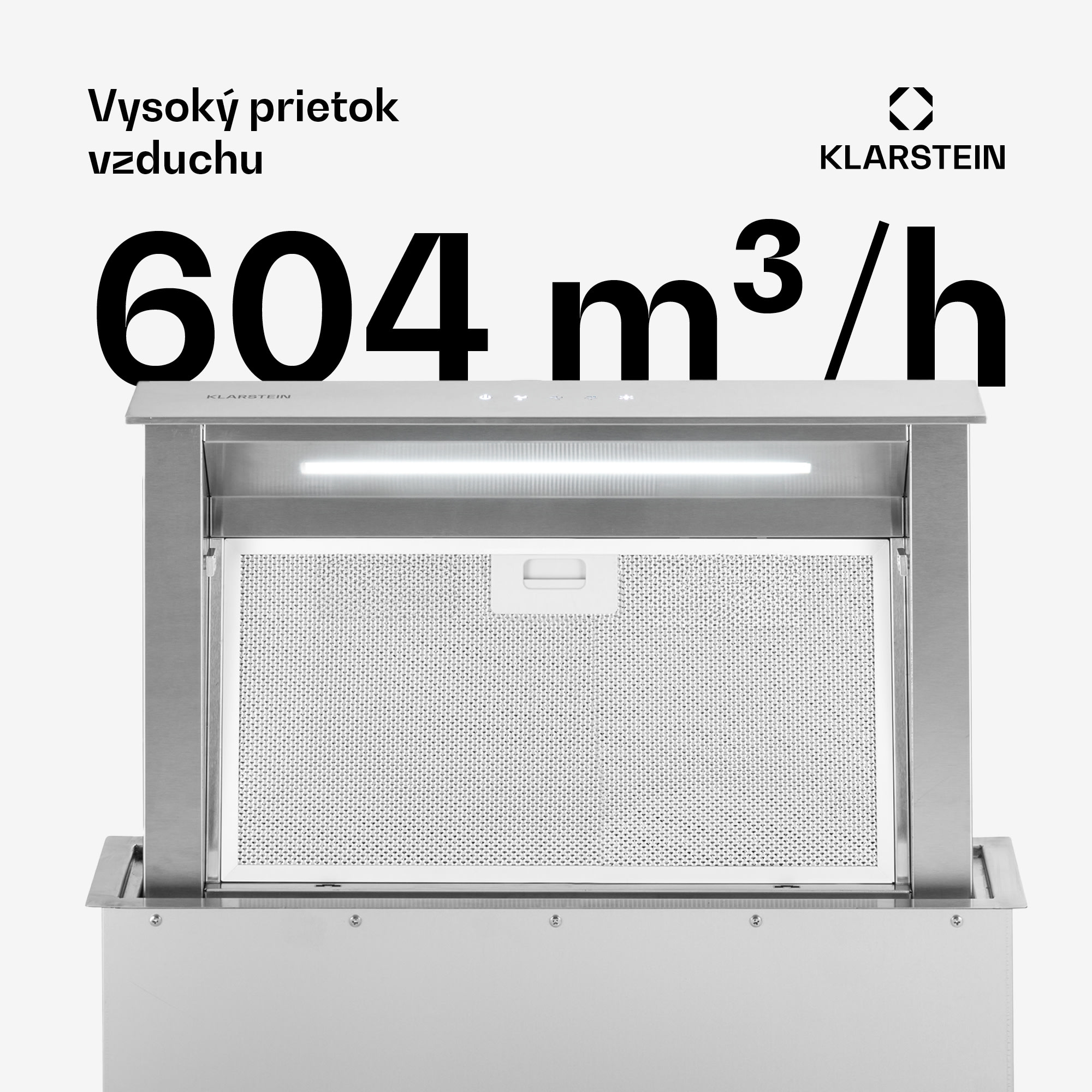 Klarstein Royal Flush Eco, digestor, 60 cm, 604 m³/h, A+ – Obrázok 2