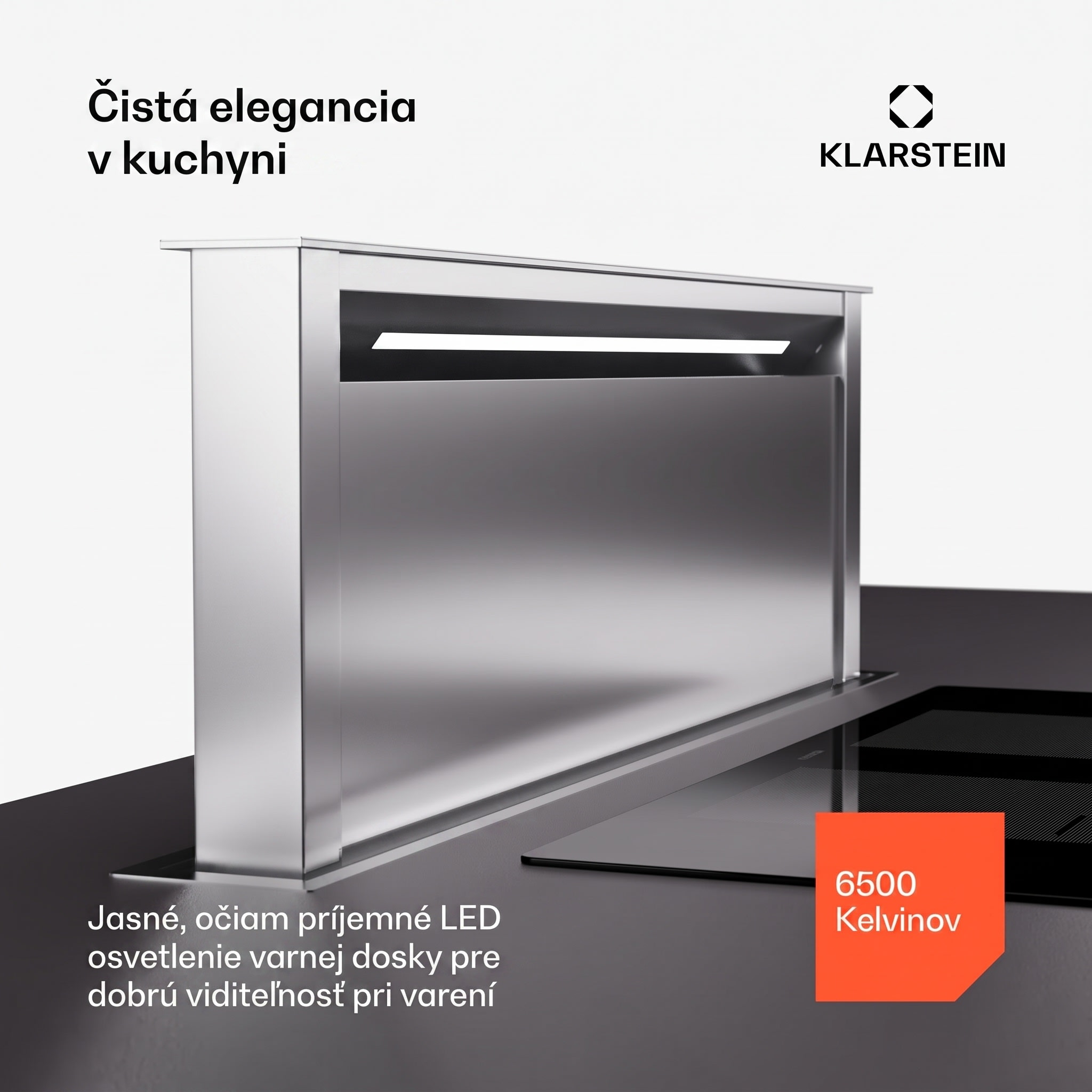 Klarstein Royal Flush Eco 90 digestor 90 cm 604 m³/h EEK A++ vrátane filtrov s aktívnym uhlím – Obrázok 2