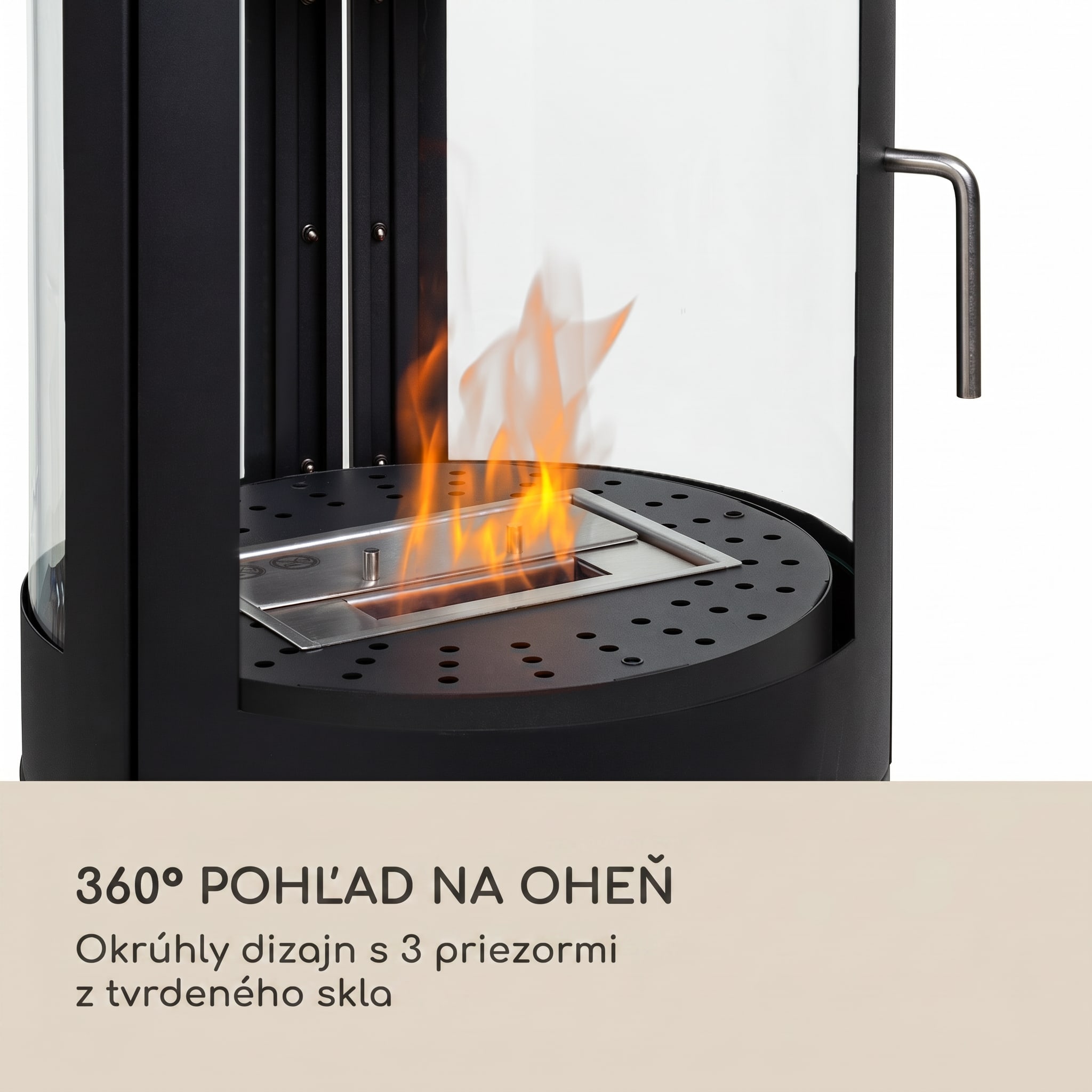 Blumfeldt Fiamme Circulo, etanolový krb, horák z nehrdzavejúcej ocele, 1,2 l, doba horenia 4-6 h – Obrázok 3