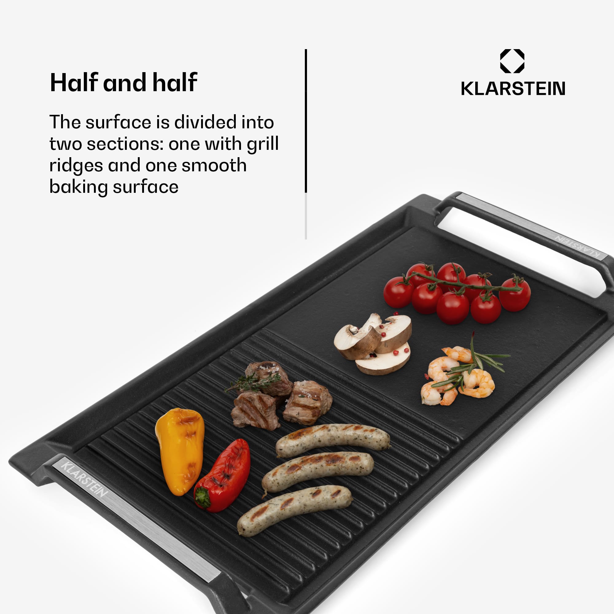 Klarstein Delicatessa Grill Pan, grilovacia platňa, príslušenstvo k indukčnej varnej doske, čierna – Obrázok 3
