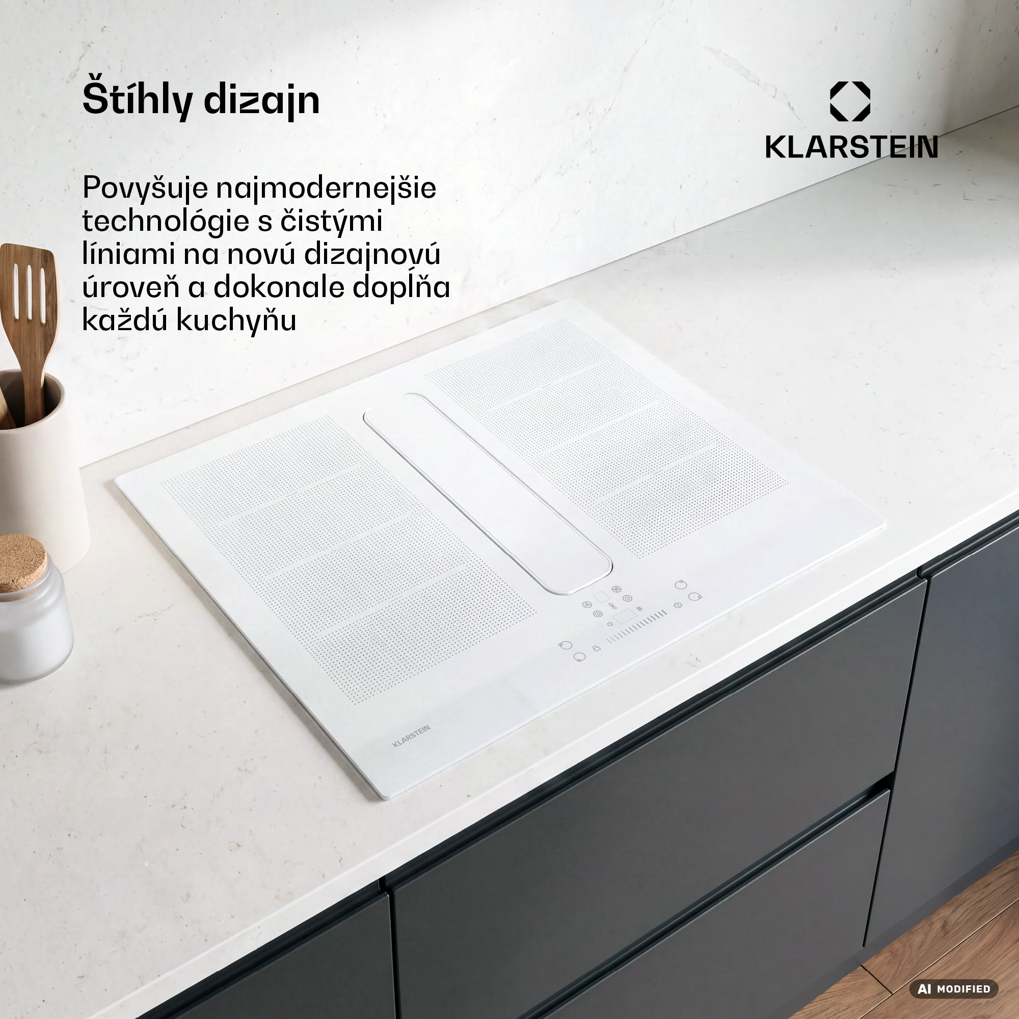 Klarstein ChefFusion indukčná varná doska s odsávačom pár | 4 varné zóny | 7200 W | 504,3 m³/h | 70 cm – Obrázok 2