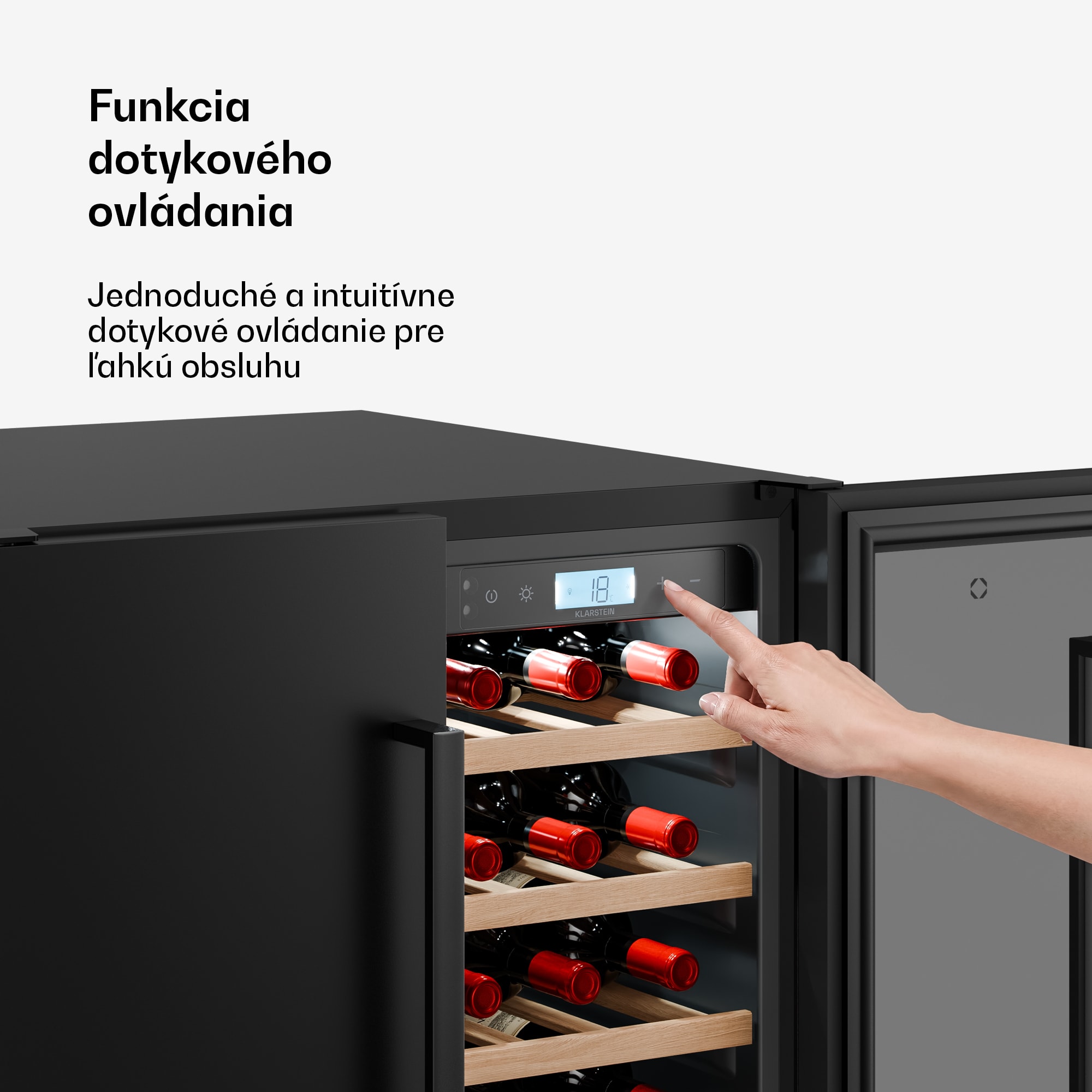 Klarstein Velaire podpultová 2-zónová chladnička na víno | 126L | 122 fliaš | UV ochrana | 60 cm – Obrázok 5