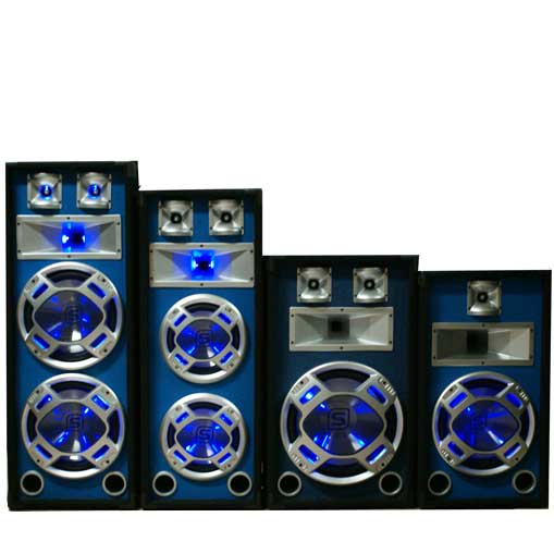 Skytec SKY-178, PA reproduktor, 2 x 20 cm, modrý LED efekt, 600 W – Obrázok 2