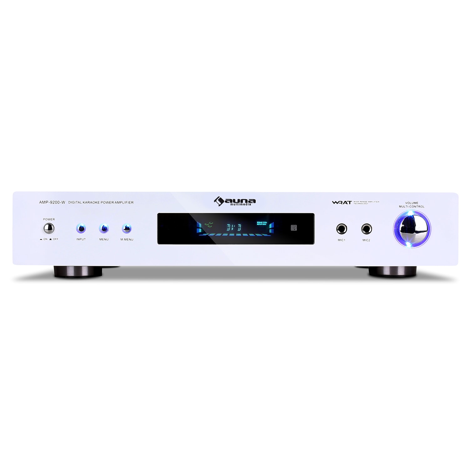 Priestorový zosilňovač Auna AMP-9200, biely dizajn, 600 W – Obrázok 3