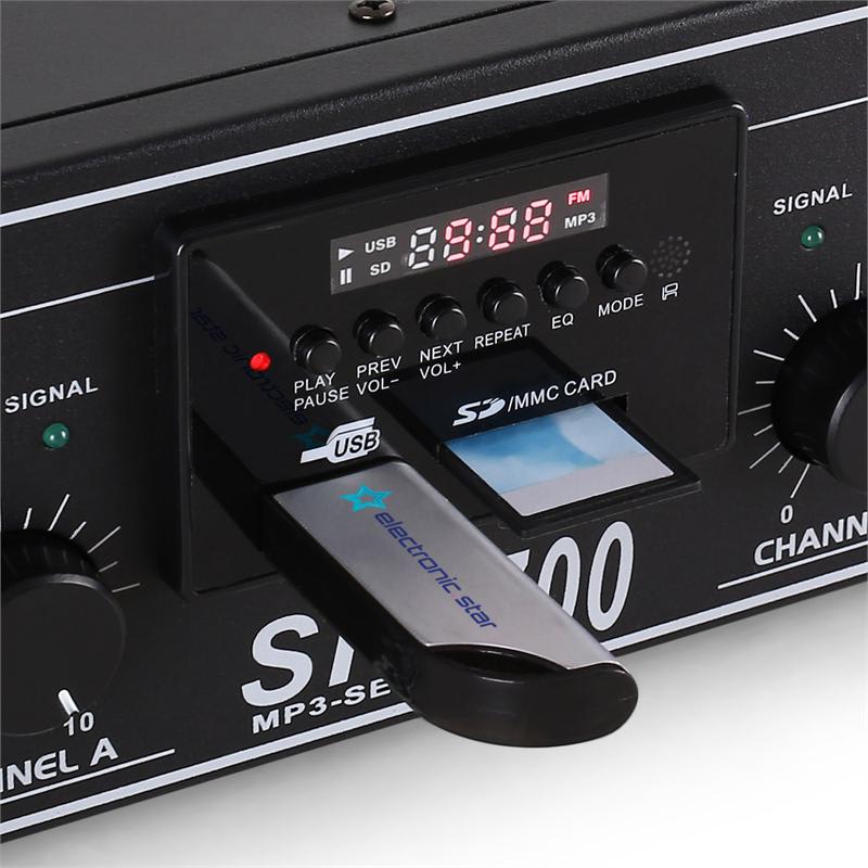 PA- HiFi zosilňovač Skytec SPL-700 W USB-SD-MP3 – Obrázok 3